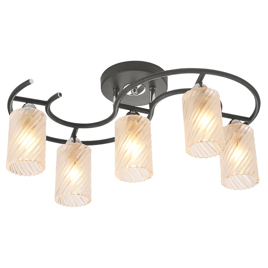 Потолочная люстра ID lamp Anaheim 208/5PF-Blackchrome