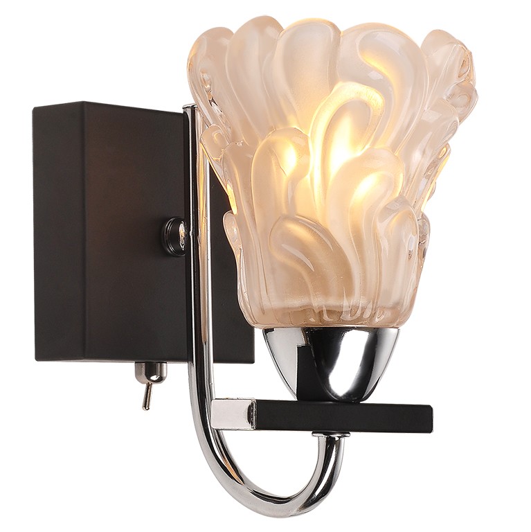 Настенное бра с выключателем ID lamp Atlanta 217/1A-Blackchrome