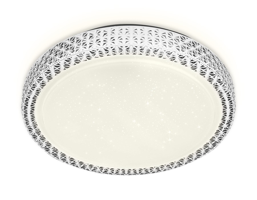 Потолочный светодиодный светильник Ambrella Orbital Crystal F85 WH 48W D400