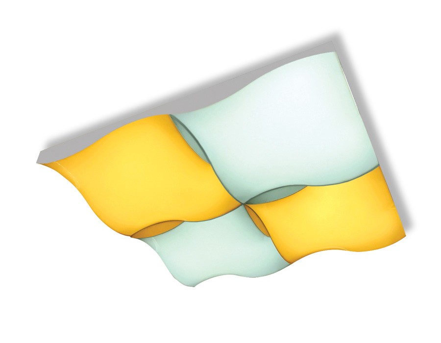 Потолочный LED светильник Ambrella Orbital Parus FP2354 WH 128W D480*480