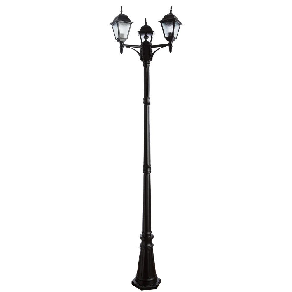 Столб фонарный уличный Arte Lamp BREMEN A1017PA-3BK