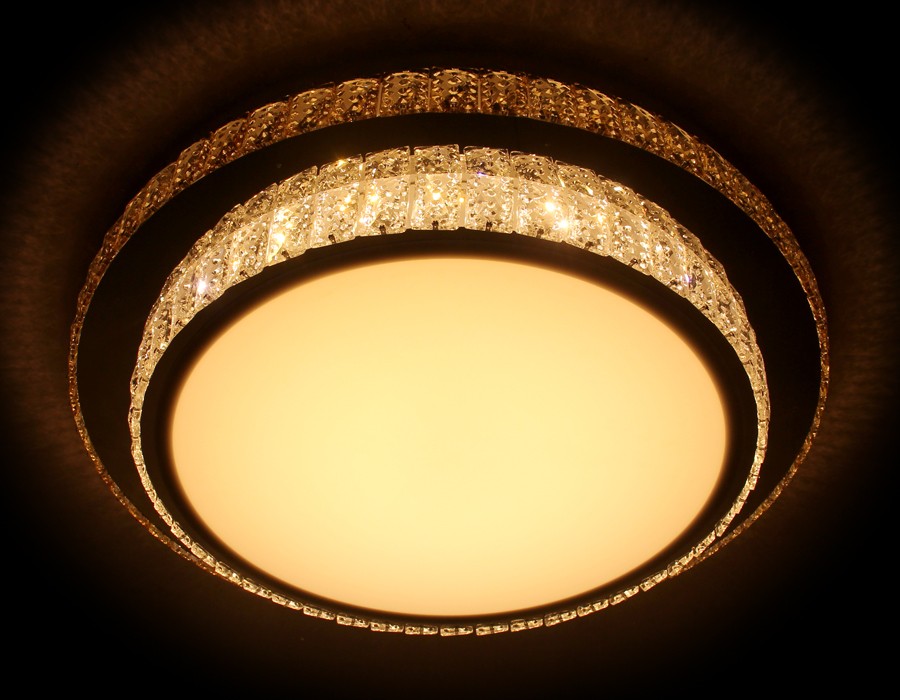 Потолочный светодиодный светильник Ambrella Orbital Crystal F95 CH/CL 72W D600