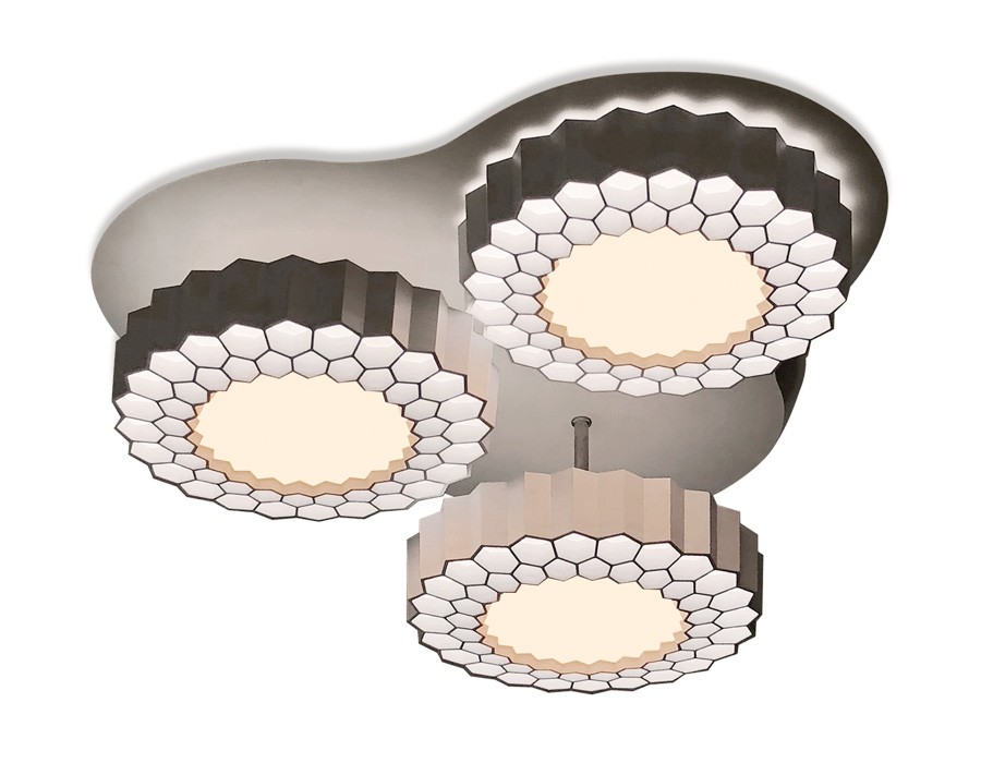 Потолочная люстра с пультом Orbital Hi-Tech Ambrella FH12/3 WH 96W D500