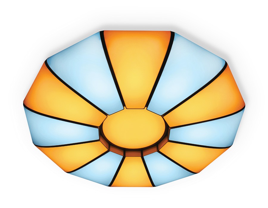 Потолочная люстра с пультом Orbital Parus Ambrella FP2312 WH 210W D740