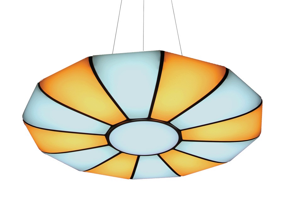 Потолочная люстра с пультом Orbital Parus Ambrella FP2314L WH 210W D740