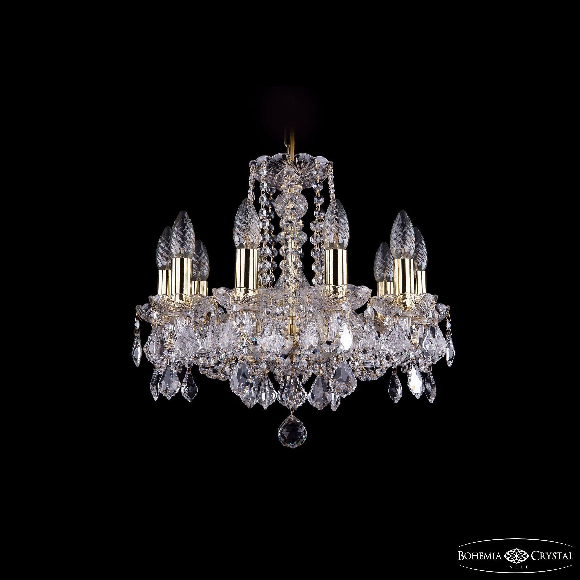 Подвесная хрустальная люстра 1402 Bohemia 1402/10/141 G Leafs