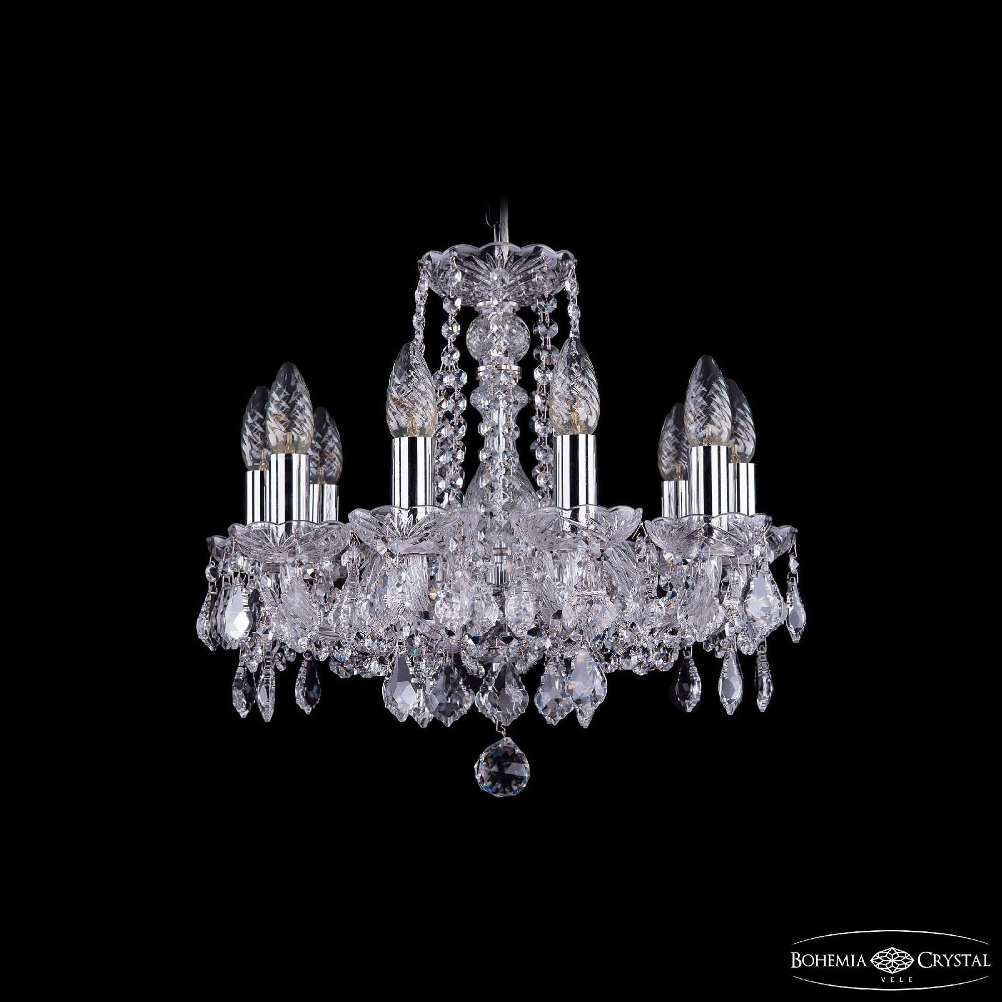 Подвесная хрустальная люстра 1402 Bohemia 1402/10/141 Ni Leafs