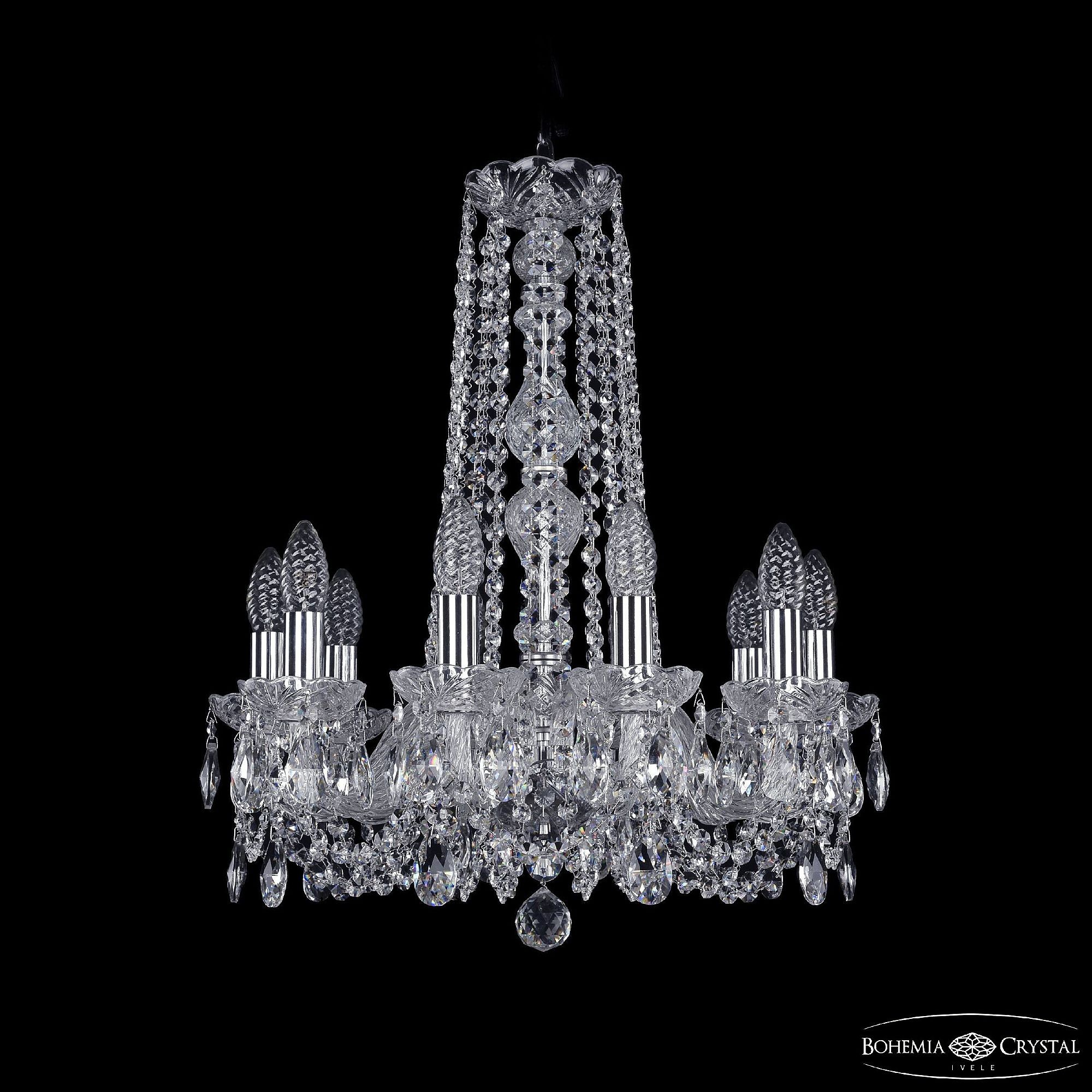 Подвесная хрустальная люстра 1402 Bohemia 1402/10/160/h-59 Ni