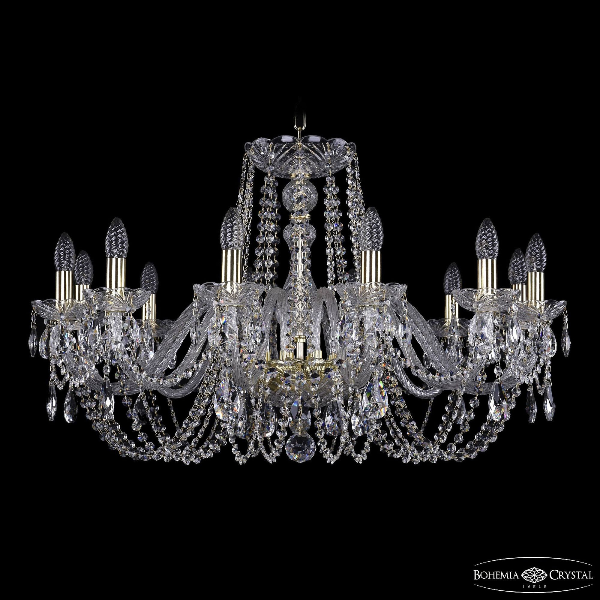 Подвесная хрустальная люстра 1402 Bohemia 1402/12/300 G