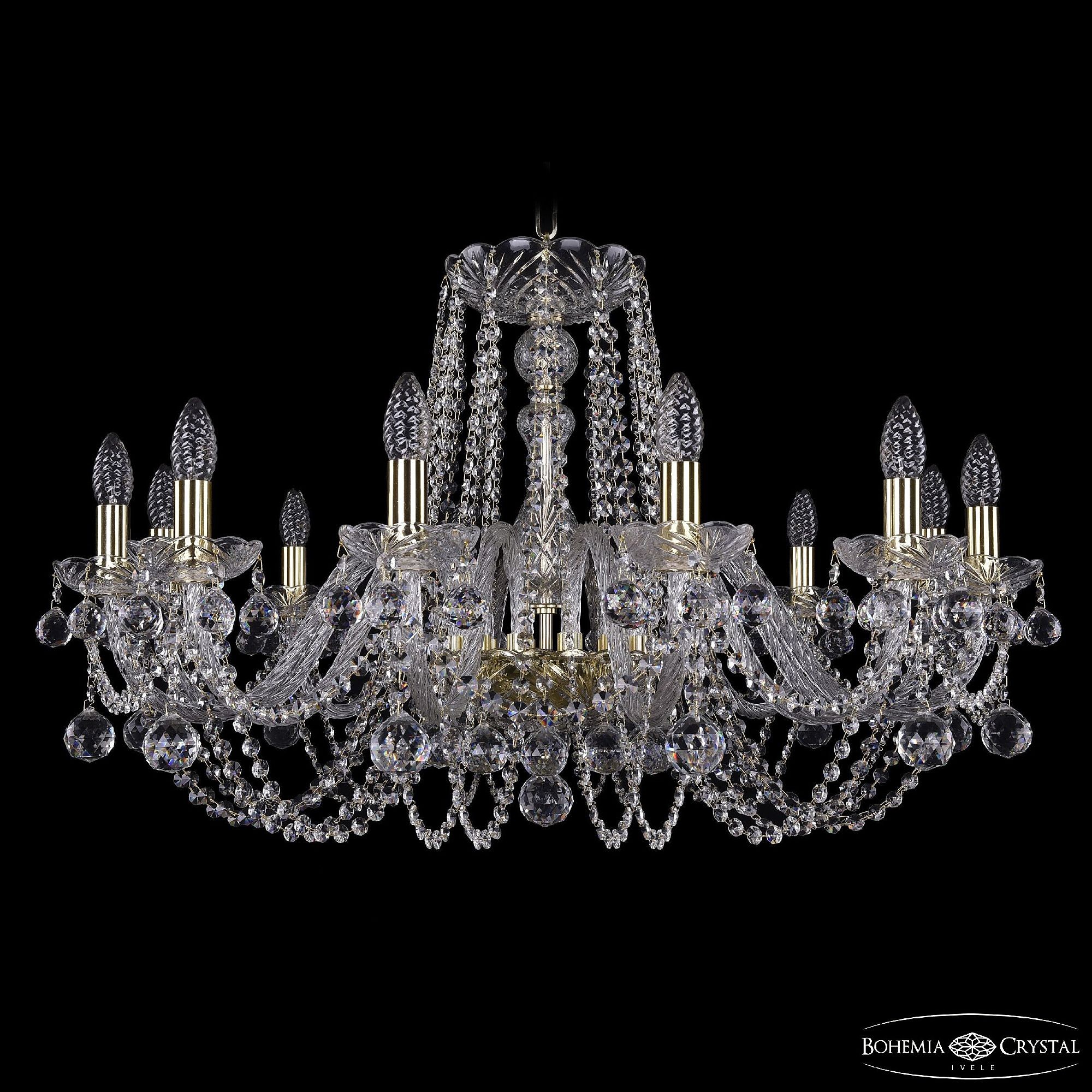 Подвесная хрустальная люстра 1402 Bohemia 1402/12/300 G Balls