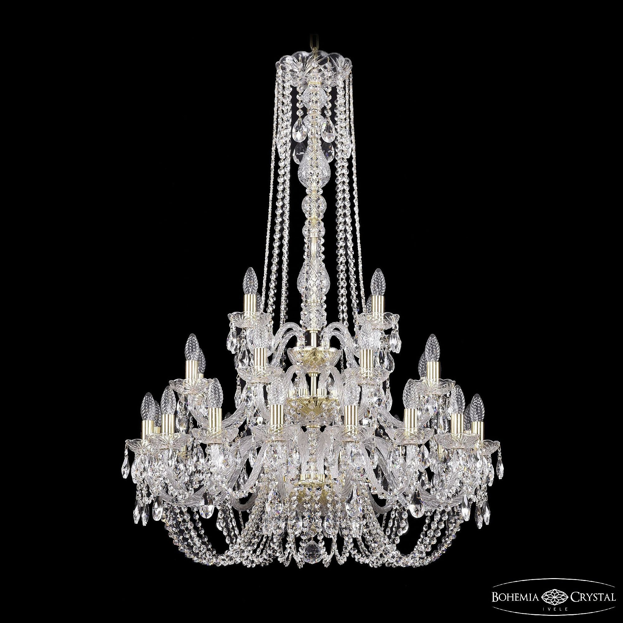 Подвесная хрустальная люстра 1402 Bohemia 1402/16+8+4/300/h-123/3d G