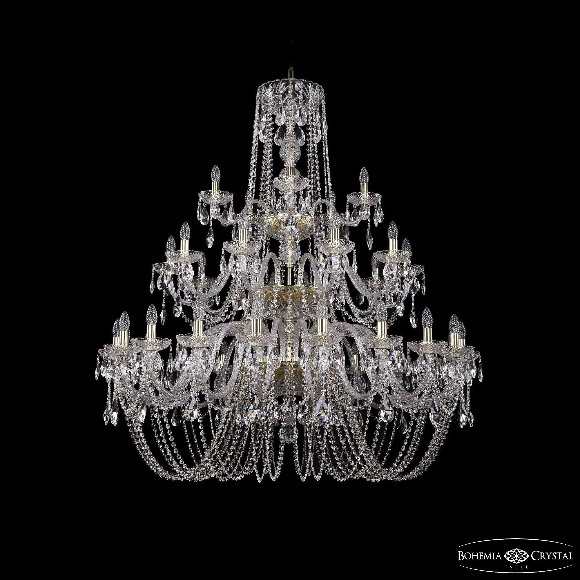 Подвесная хрустальная люстра 1402 Bohemia 1402/20+10+5/460/3d G