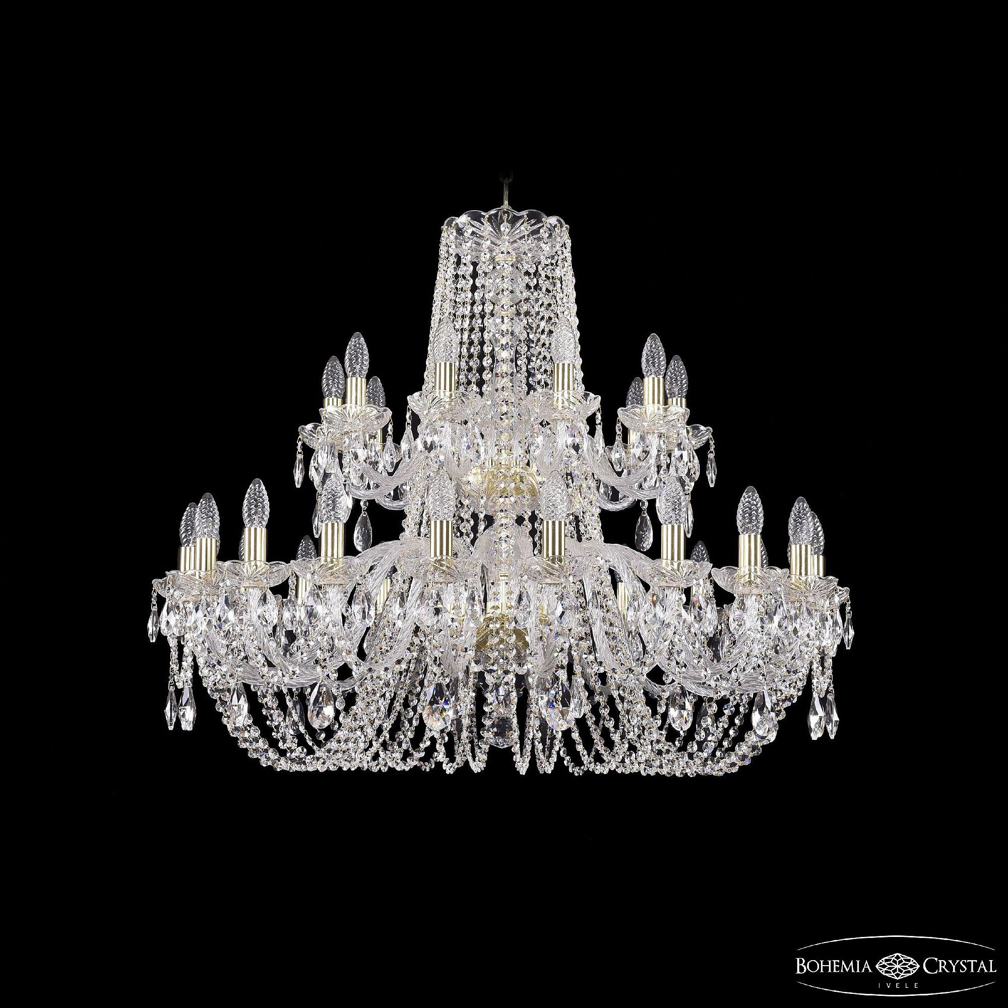 Подвесная хрустальная люстра 1402 Bohemia 1402/20+10/360/2d G