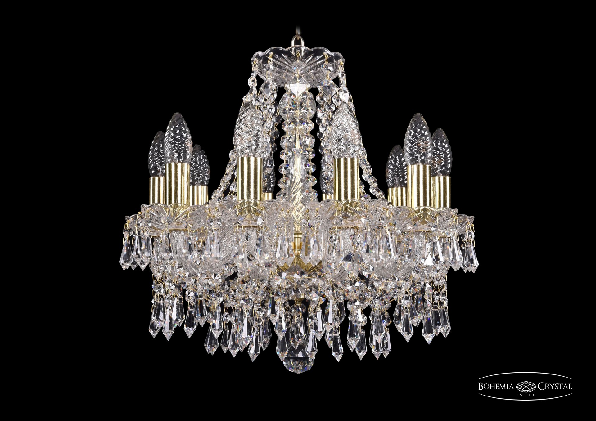 Подвесная хрустальная люстра 1403 Bohemia 1403/10/141 G