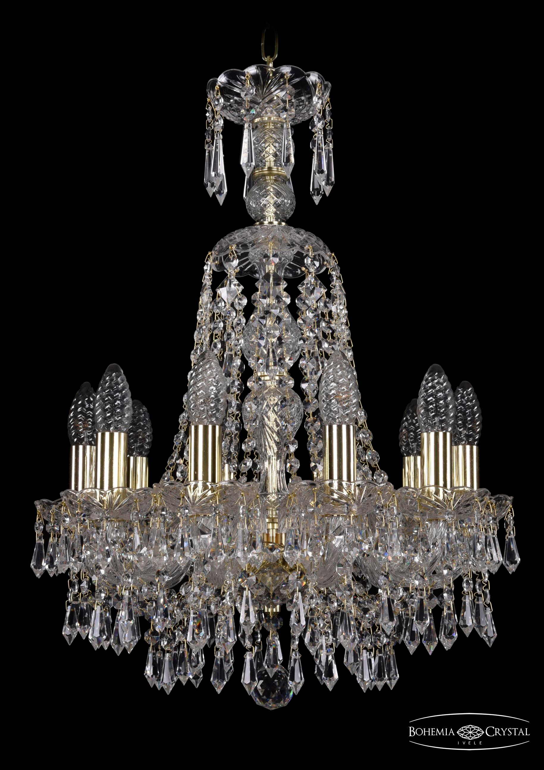 Подвесная хрустальная люстра 1403 Bohemia 1403/10/141/XL-61 G