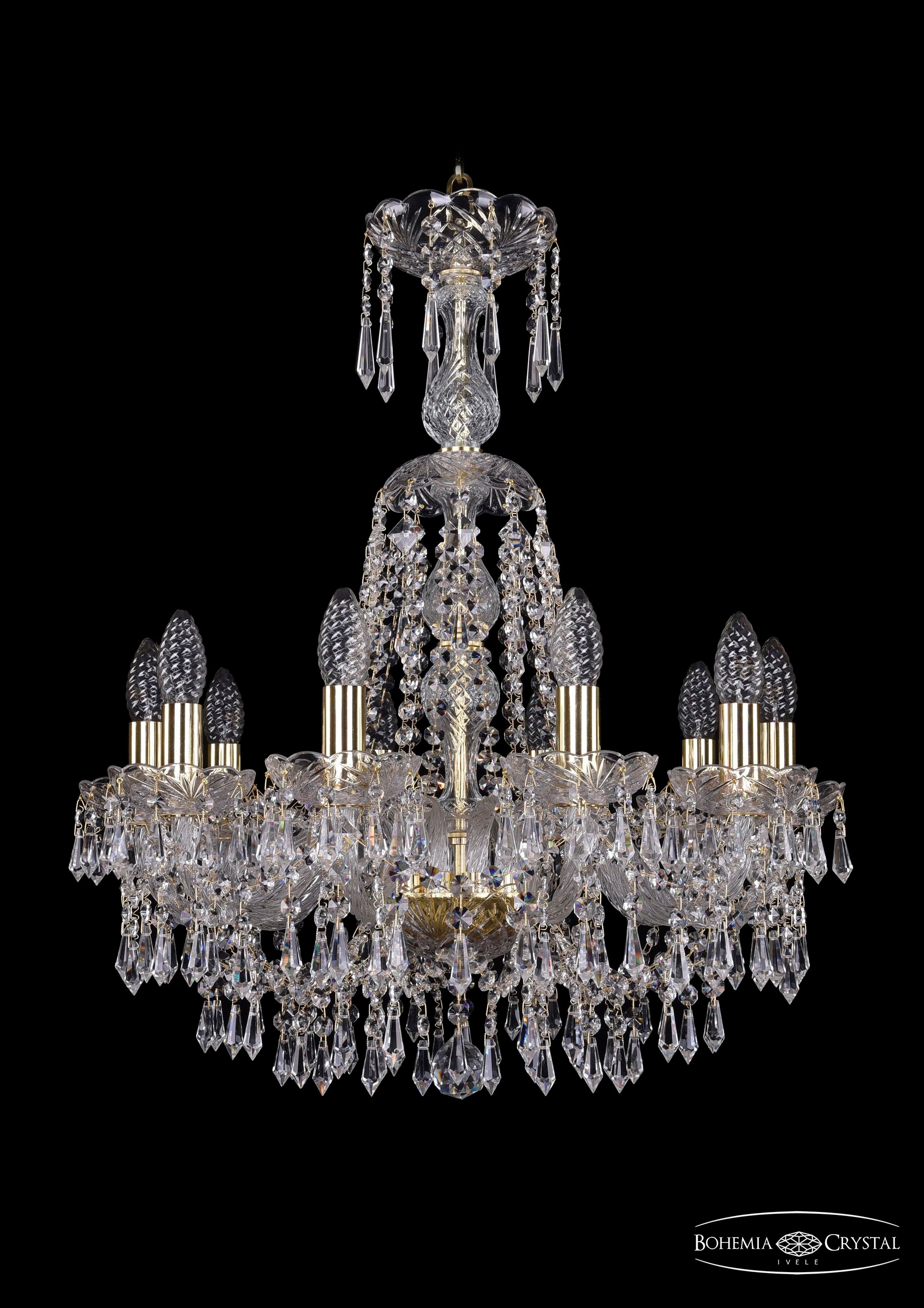 Подвесная хрустальная люстра 1403 Bohemia 1403/10/195/XL-65 G