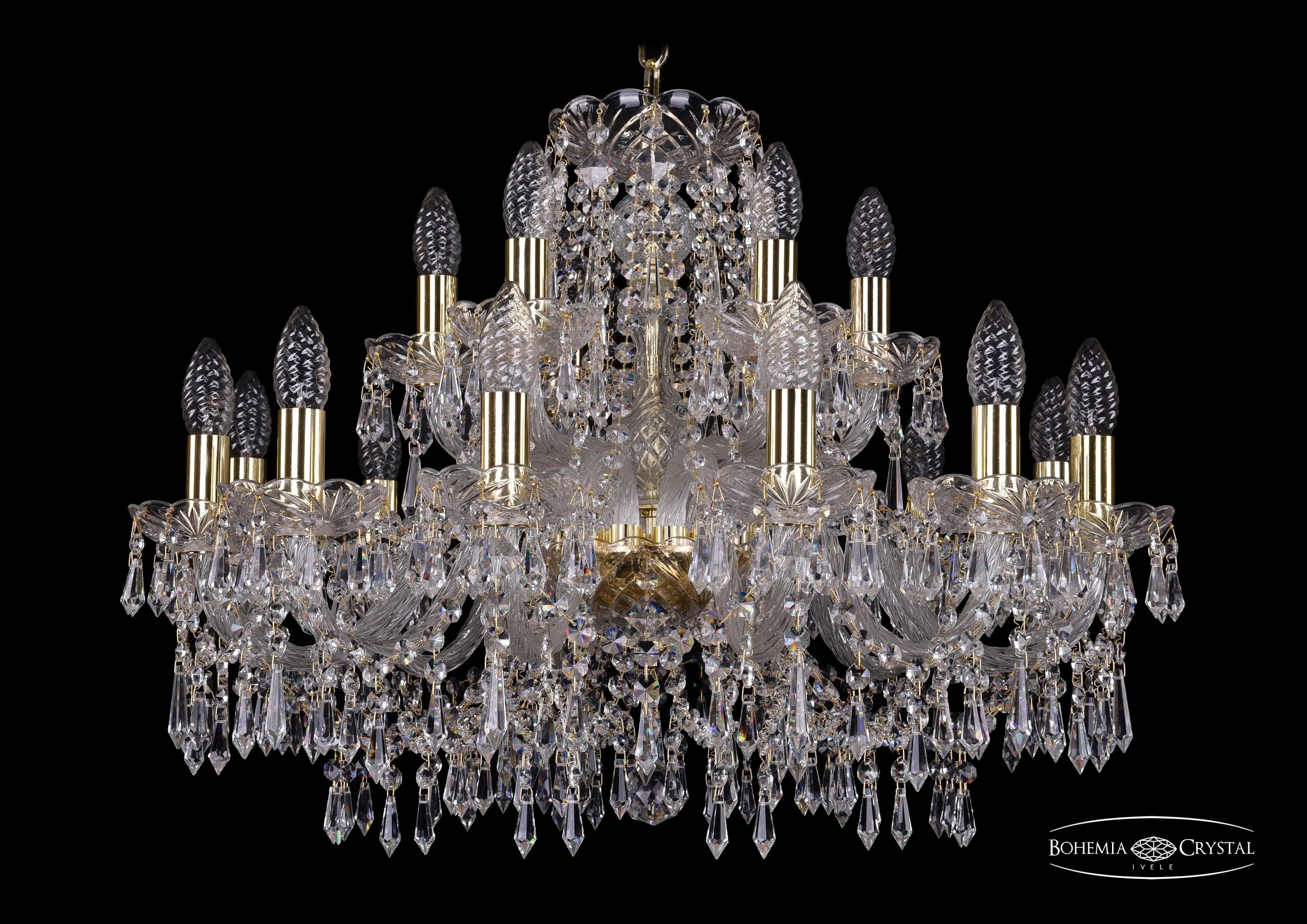 Подвесная хрустальная люстра 1403 Bohemia 1403/12+6/240 G