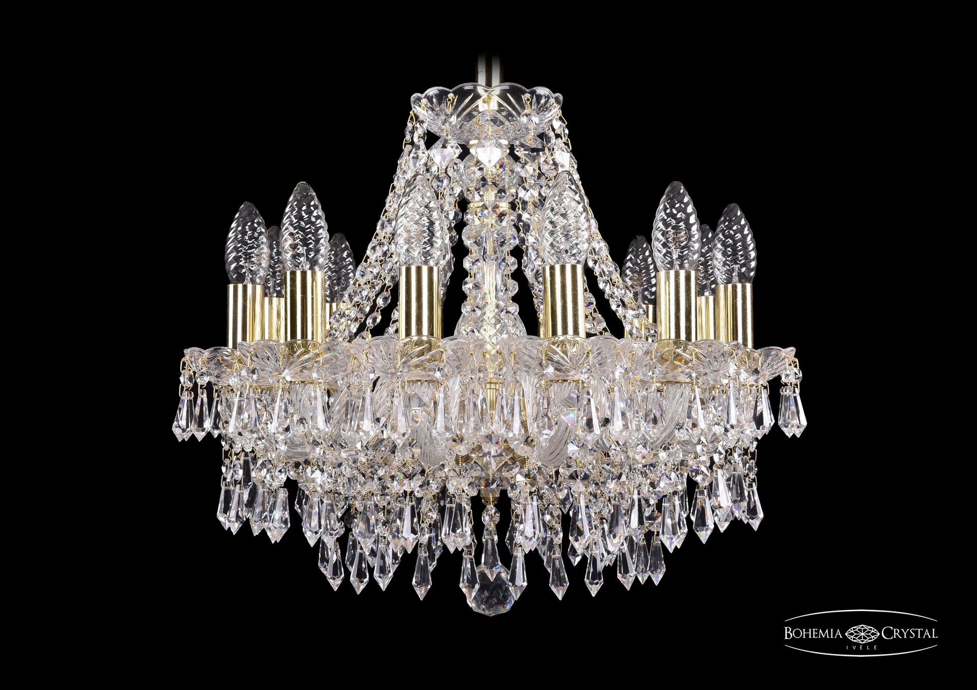 Подвесная хрустальная люстра 1403 Bohemia 1403/12/141 G