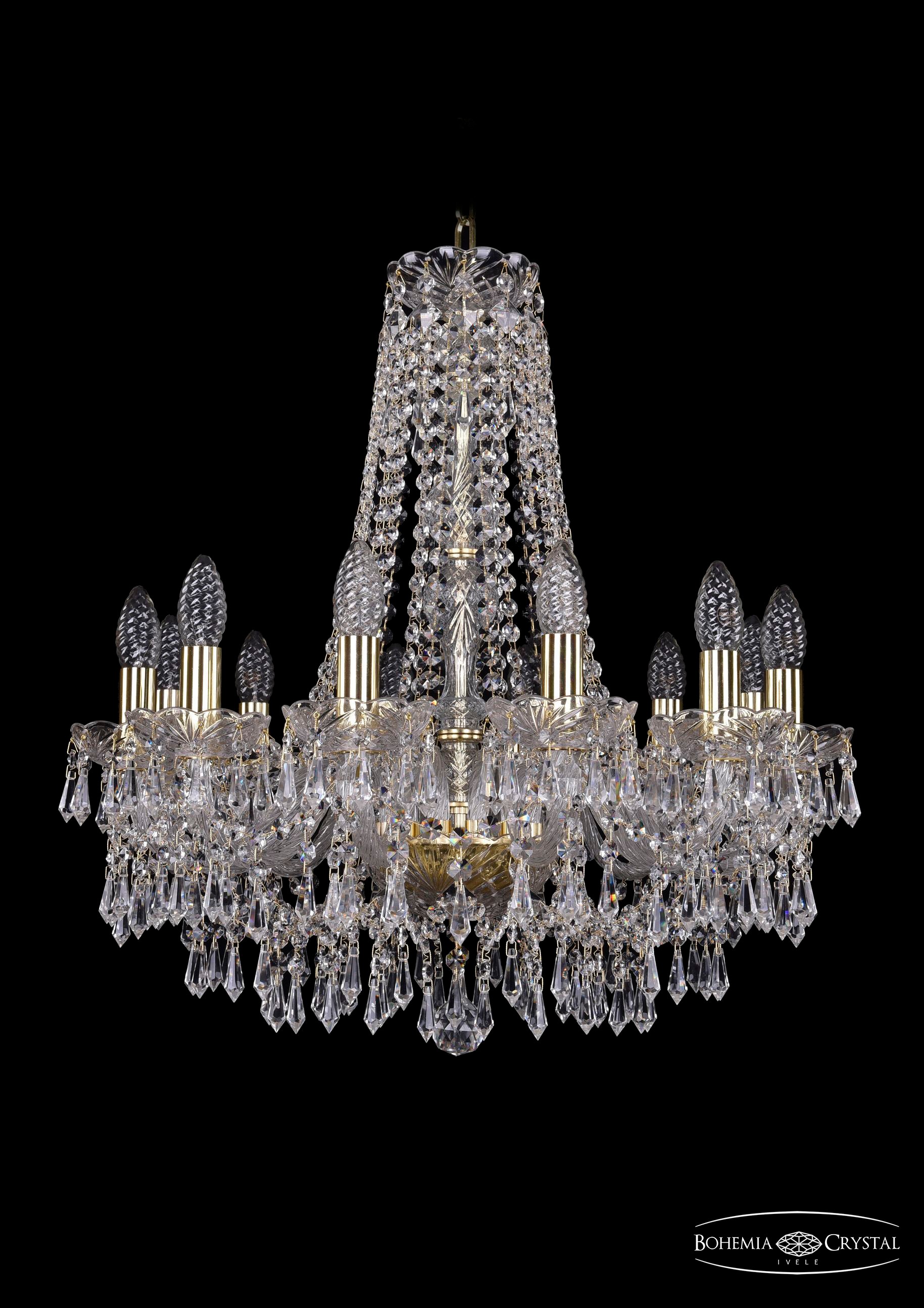 Подвесная хрустальная люстра 1403 Bohemia 1403/12/195/h-60 G