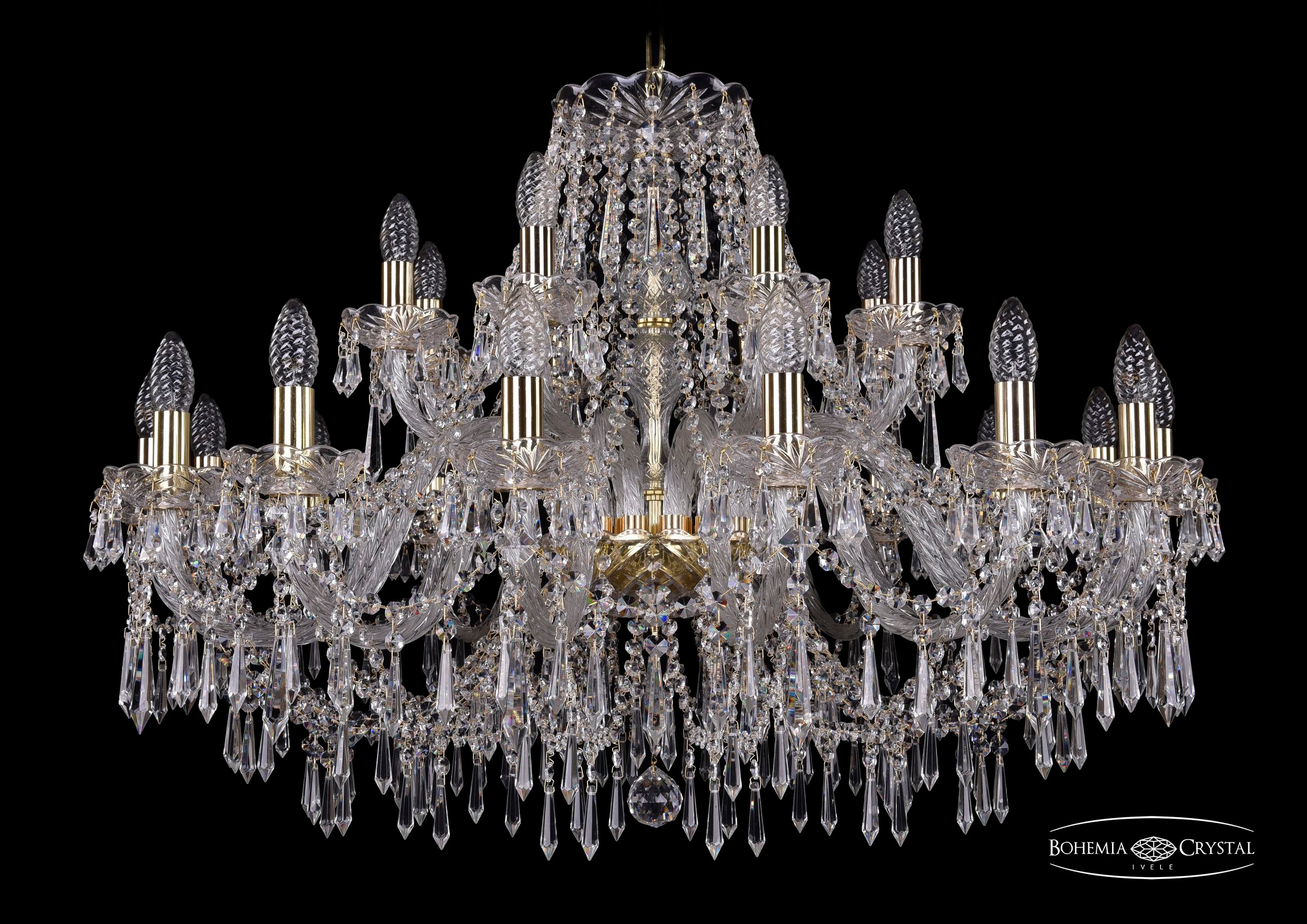 Подвесная хрустальная люстра 1403 Bohemia 1403/16+8/360 G