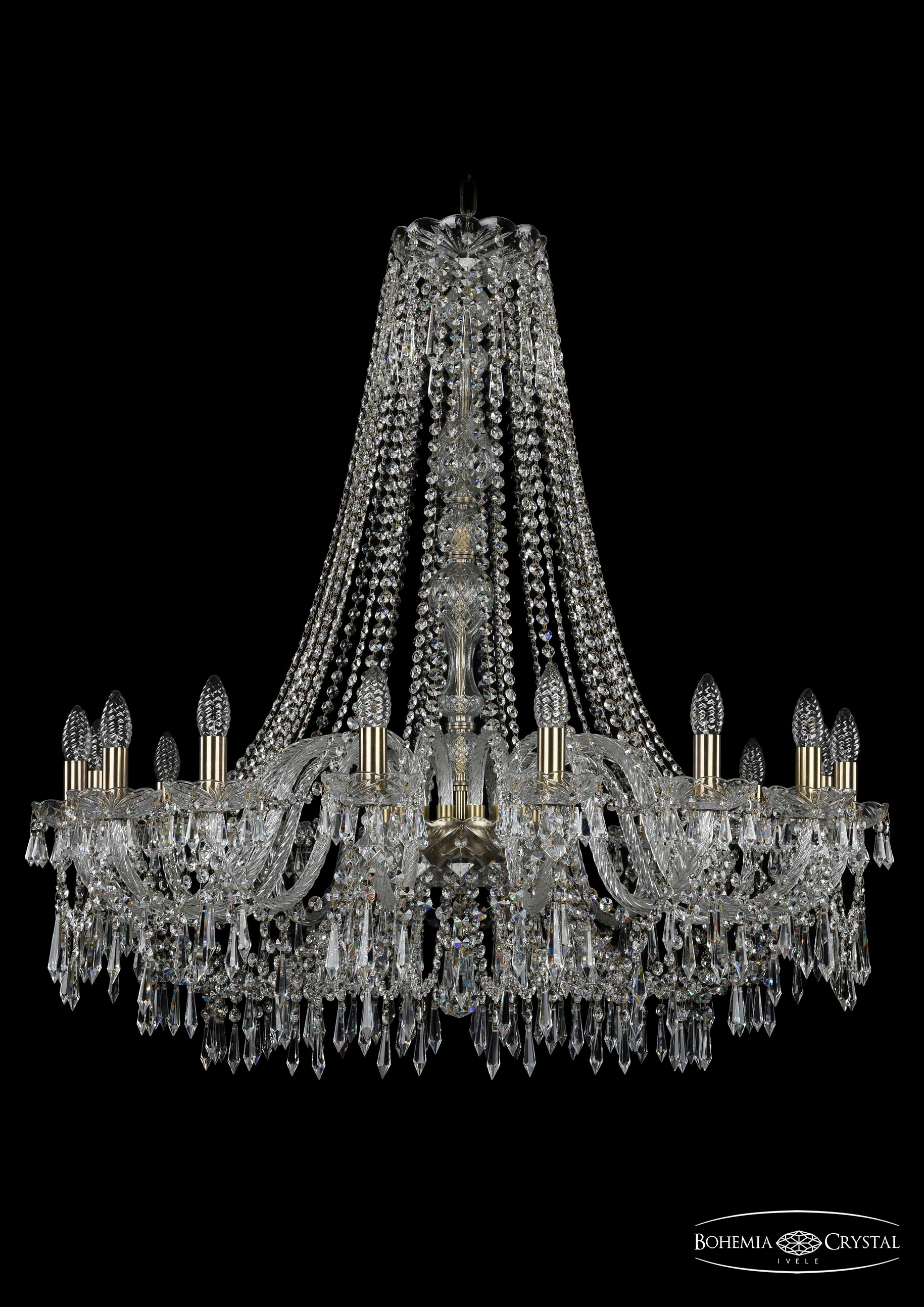 Подвесная хрустальная люстра 1403 Bohemia 1403/16/360/h-100 Pa