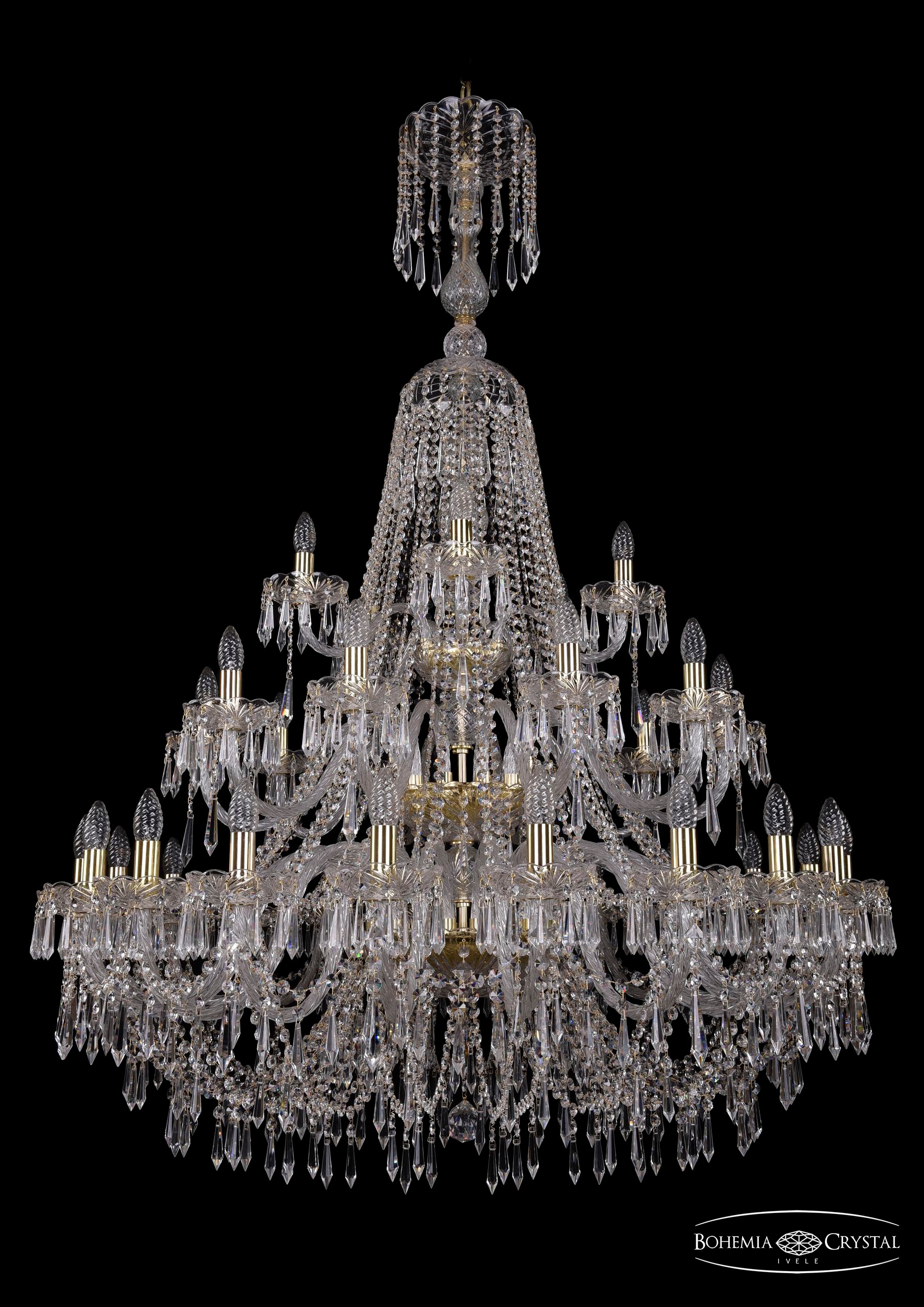 Подвесная хрустальная люстра 1403 Bohemia 1403/20+10+5/400/XL-160/3d G