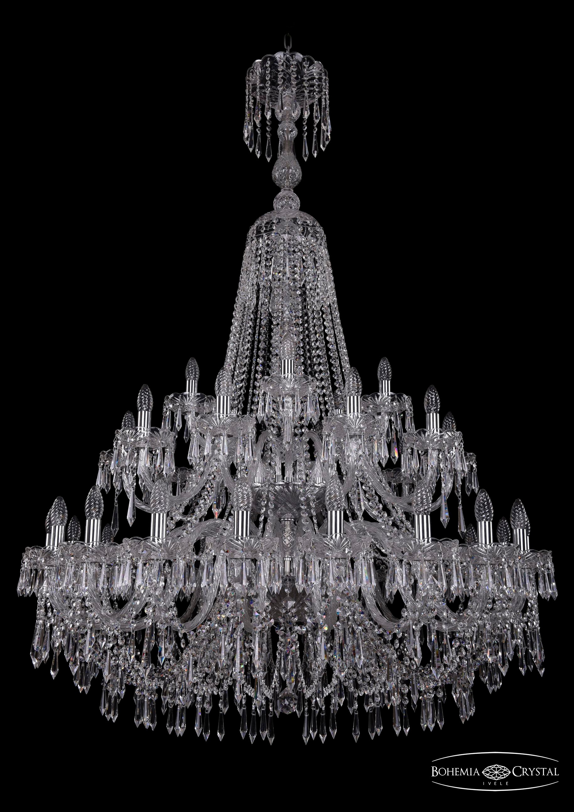 Подвесная хрустальная люстра 1403 Bohemia 1403/20+10+5/400/XL-164/2d Ni