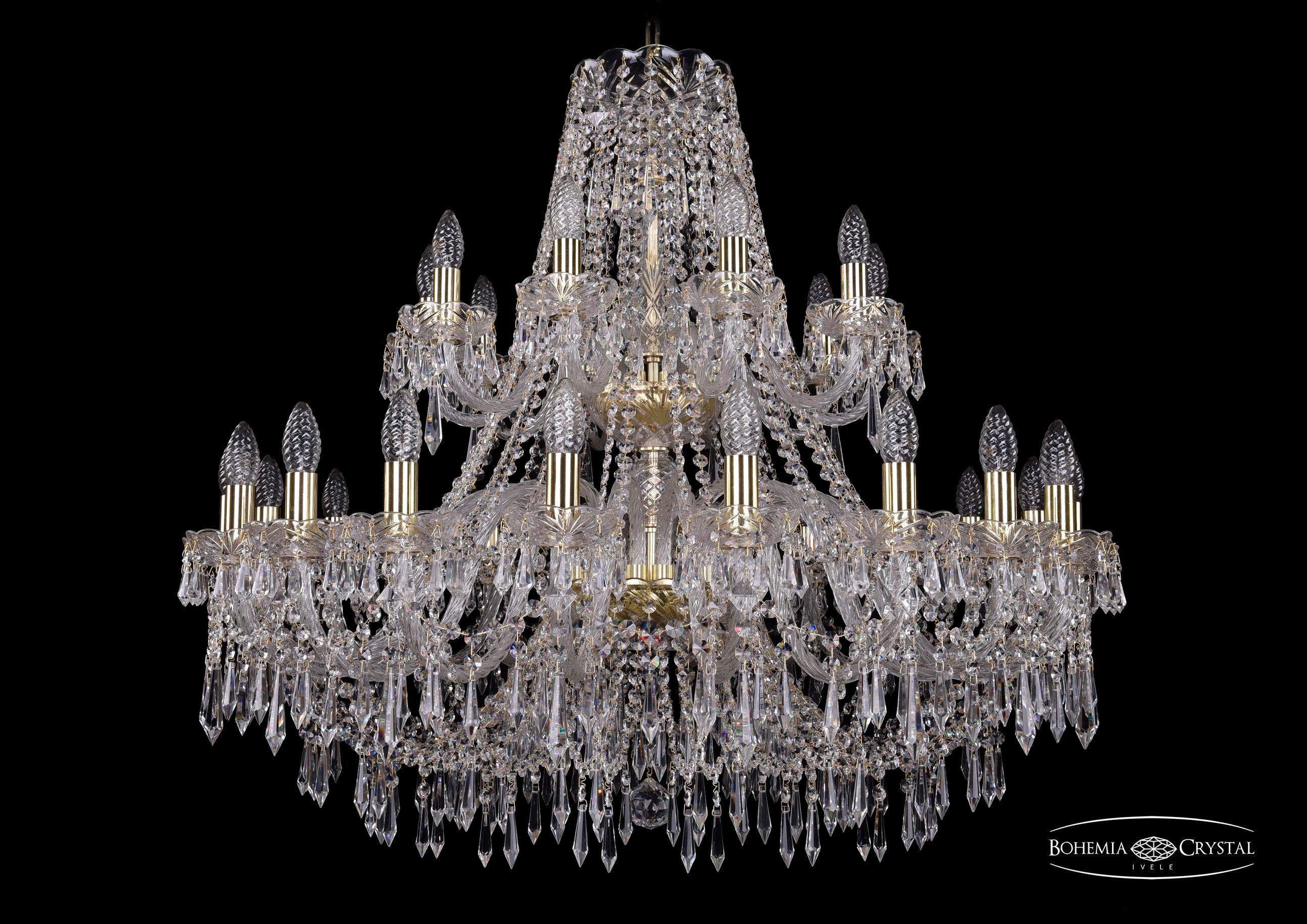 Подвесная хрустальная люстра 1403 Bohemia 1403/20+10/360/2d G