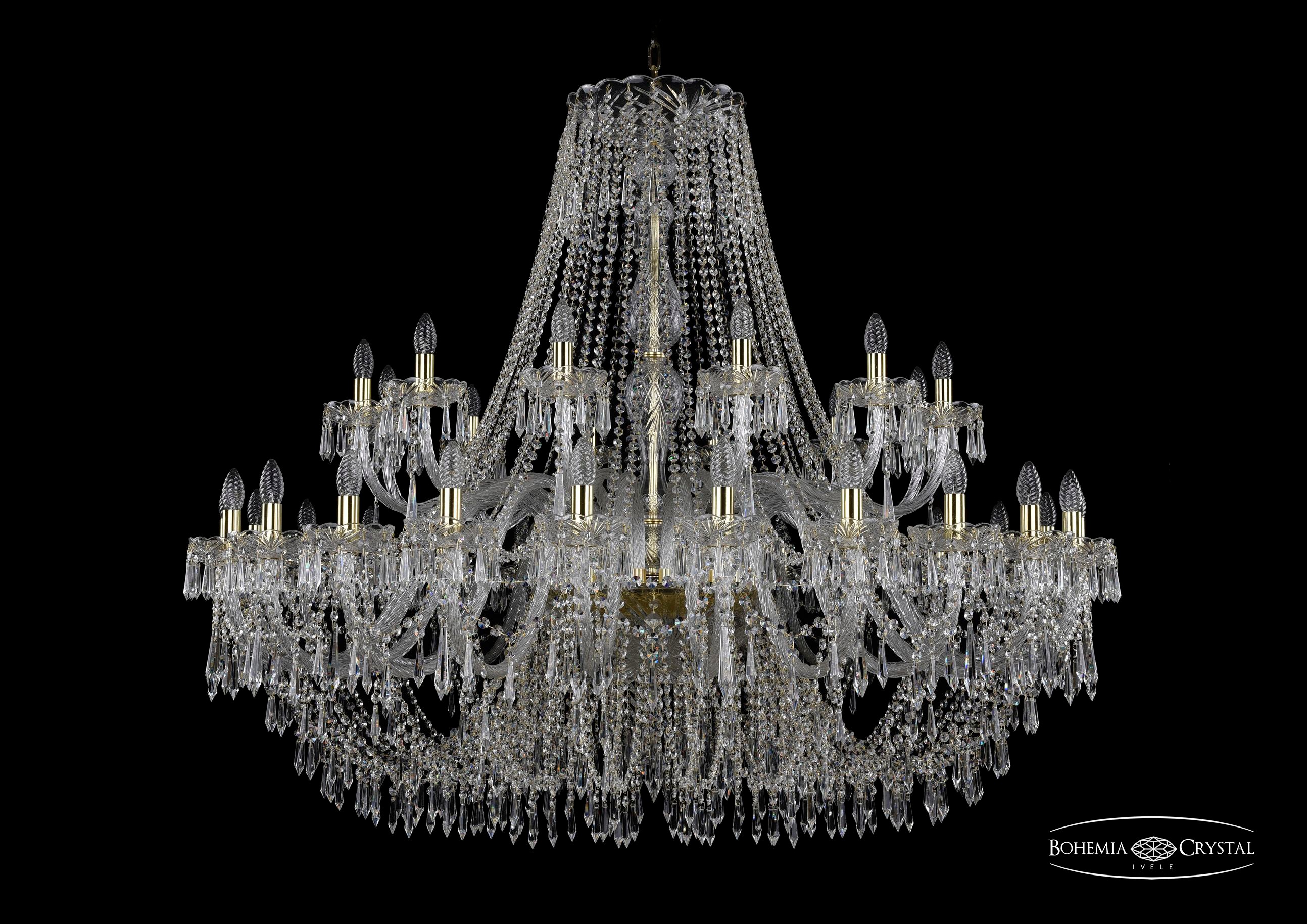 Подвесная хрустальная люстра 1403 Bohemia 1403/24+12/530 G