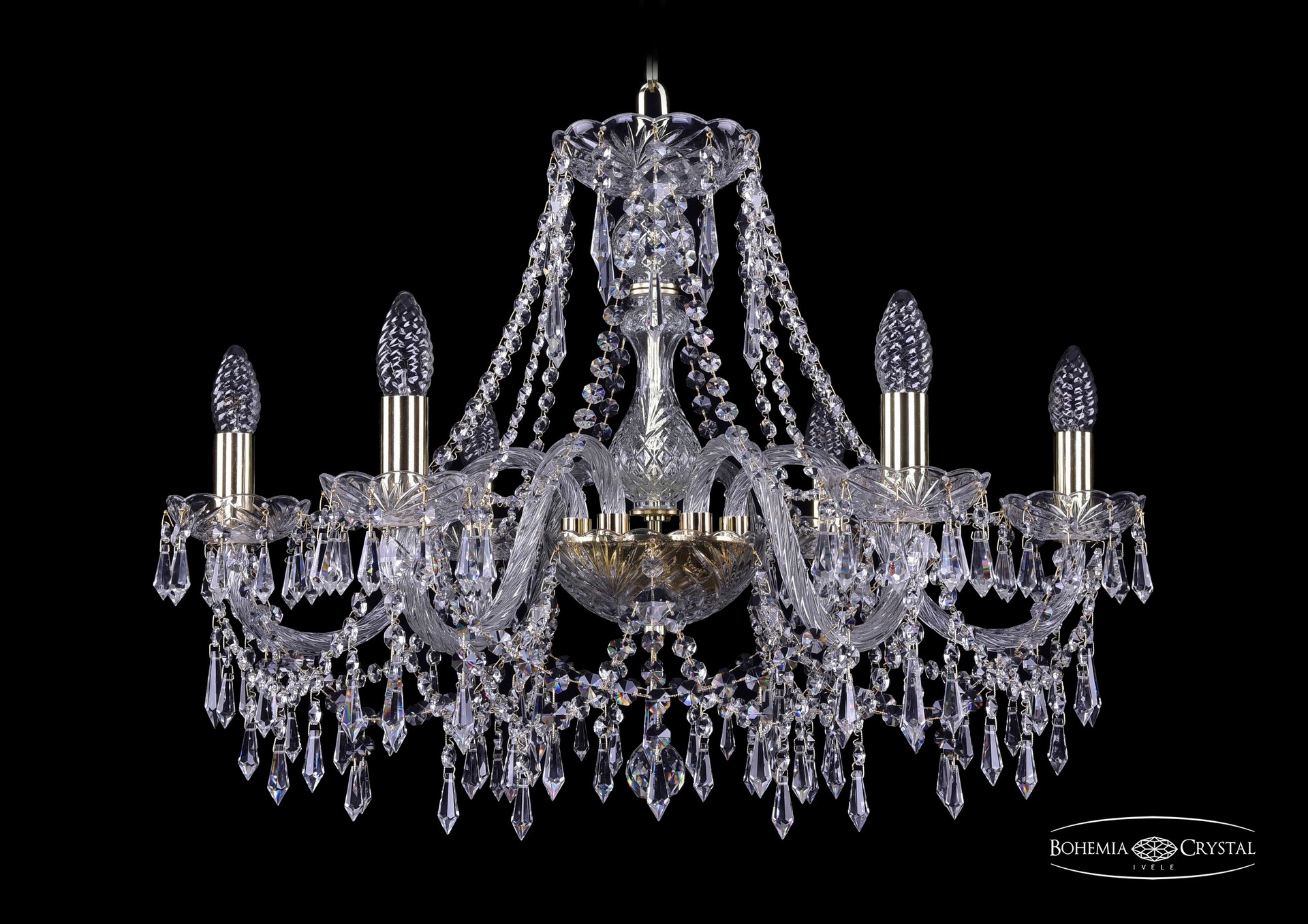 Подвесная хрустальная люстра 1403 Bohemia 1403/6/240 G