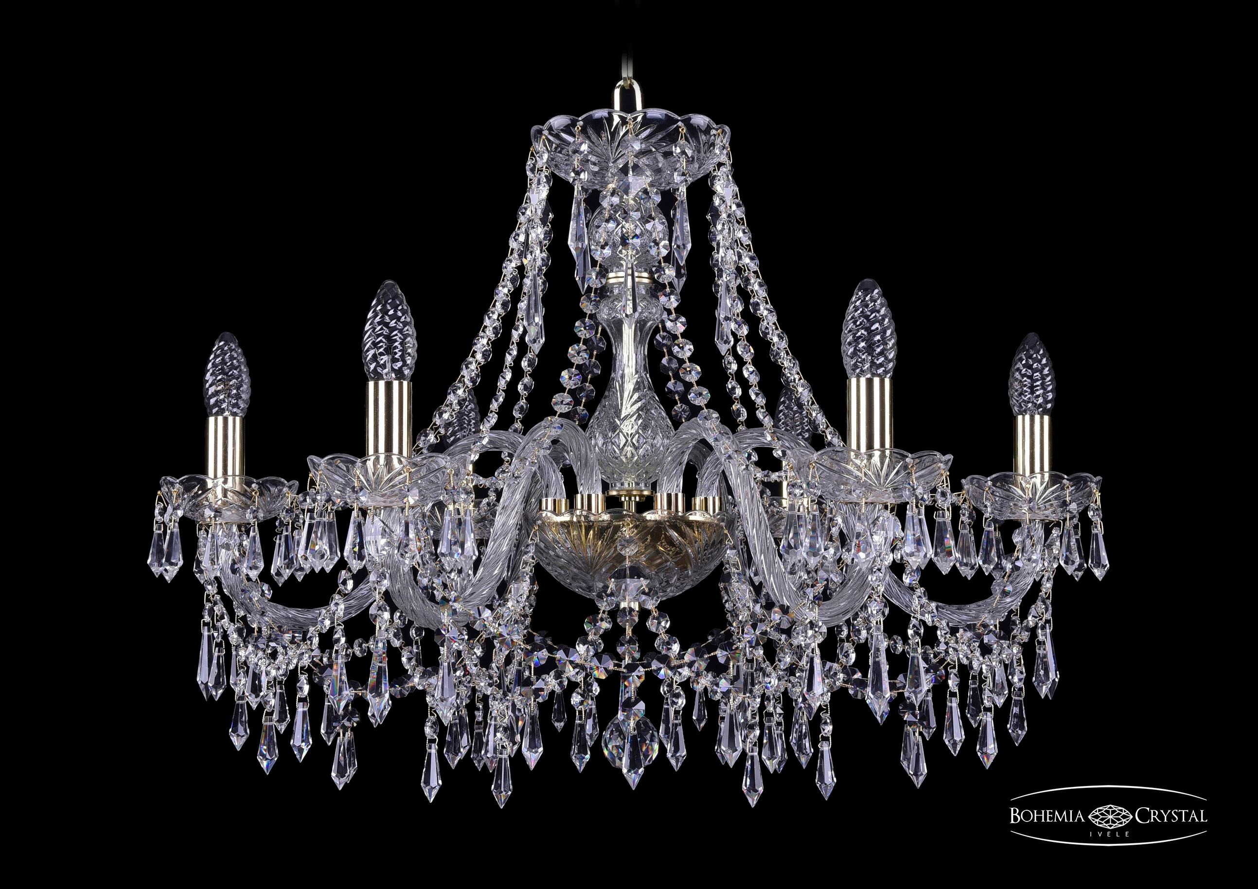 Подвесная хрустальная люстра 1403 Bohemia 1403/6/240 G