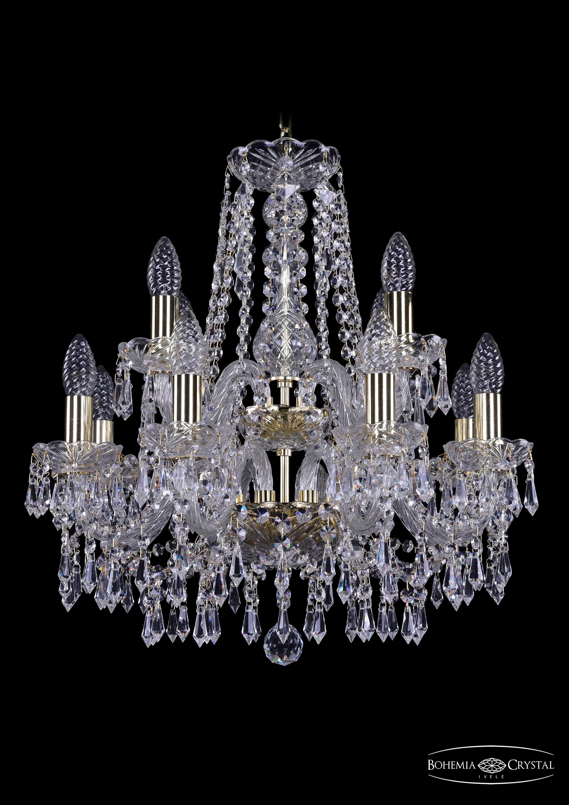 Подвесная хрустальная люстра 1403 Bohemia 1403/8+4/160/2d G