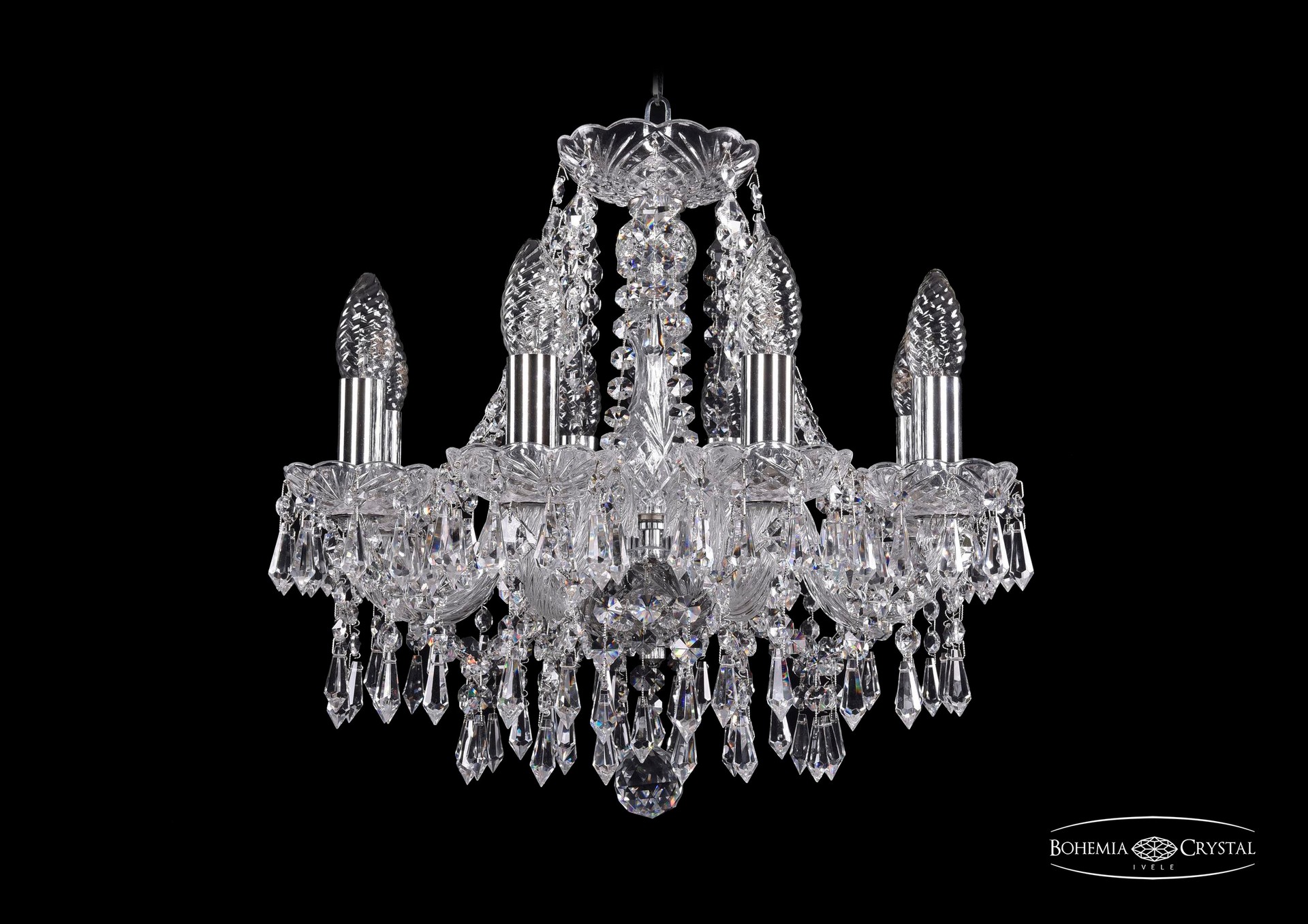 Подвесная хрустальная люстра 1403 Bohemia 1403/8/141 Ni