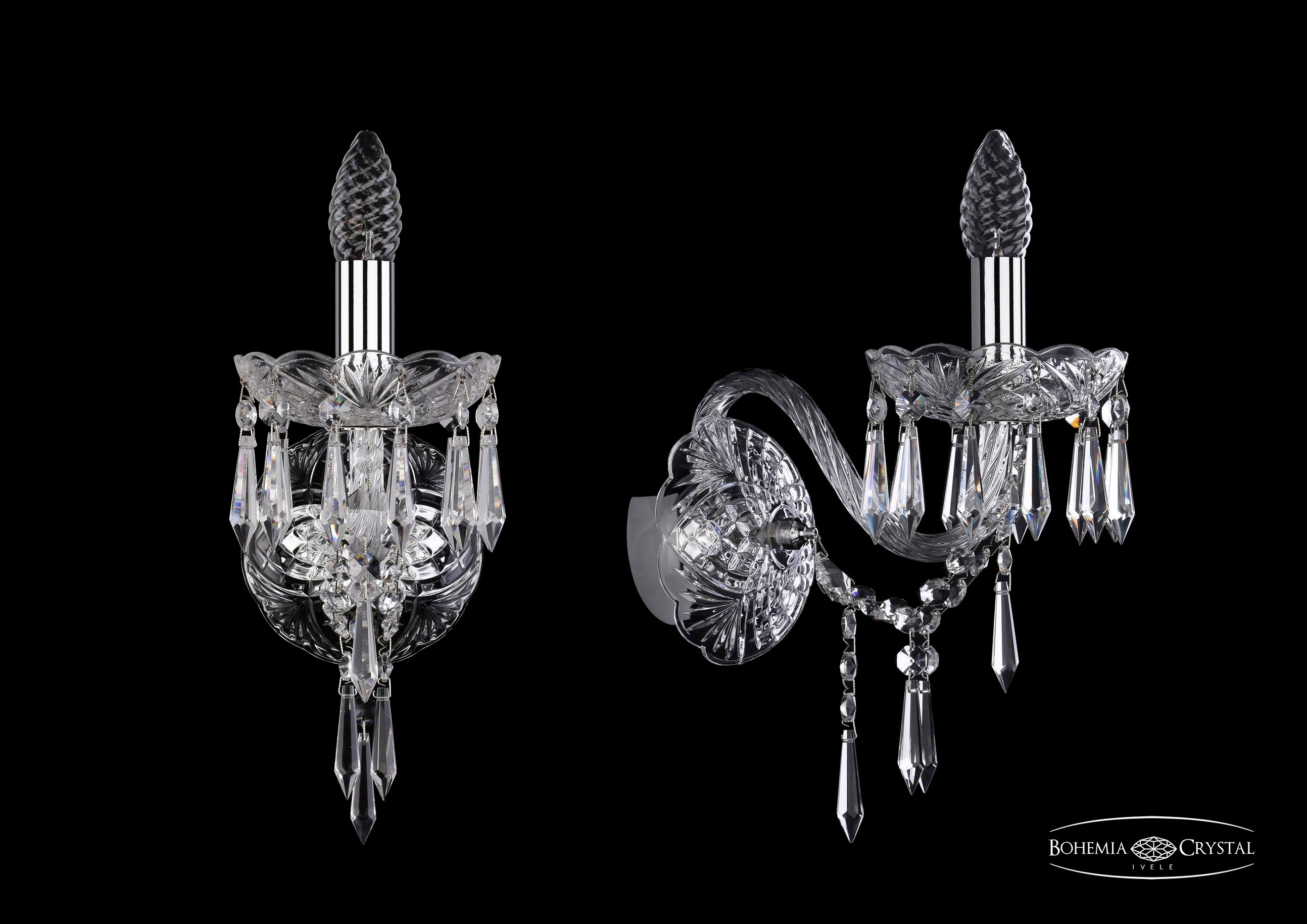 Настенное бра Bohemia 1403 1403B/1/160/XL/Ni