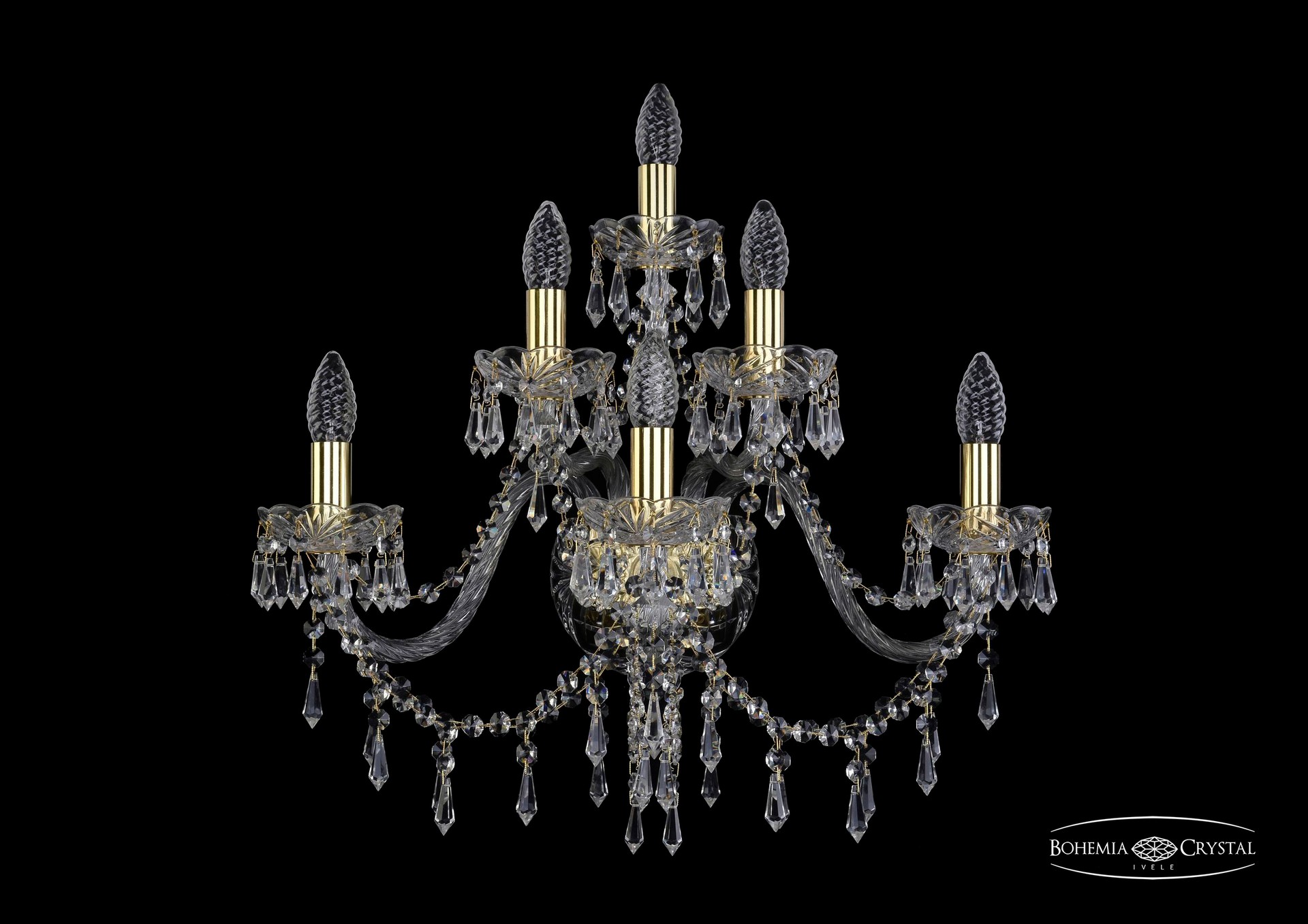 Настенное бра Bohemia 1403 1403B/3+2+1/240/G