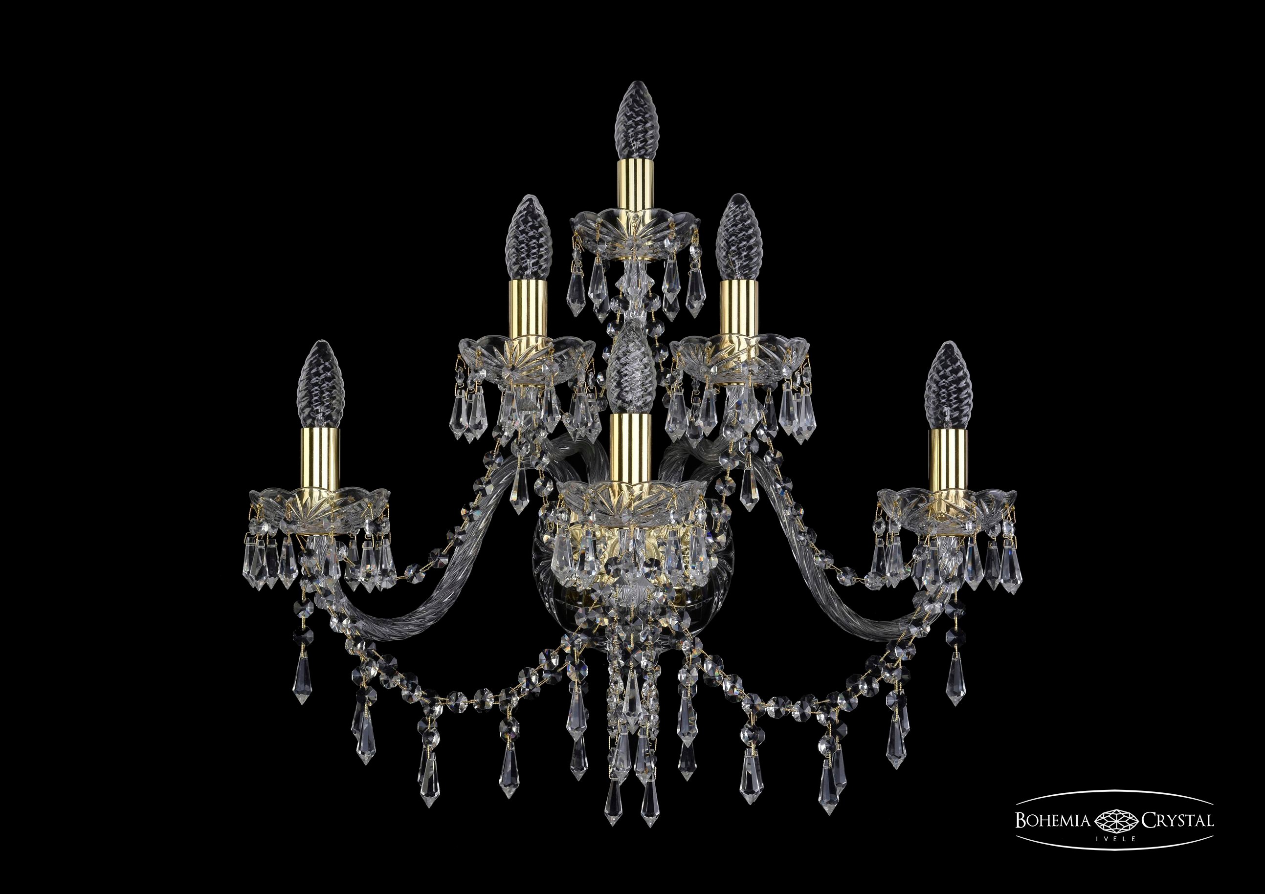 Настенное бра Bohemia 1403 1403B/3+2+1/240/G