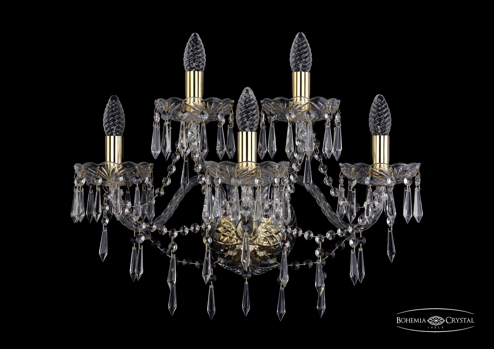 Настенное бра Bohemia 1403 1403B/3+2/195/XL/G