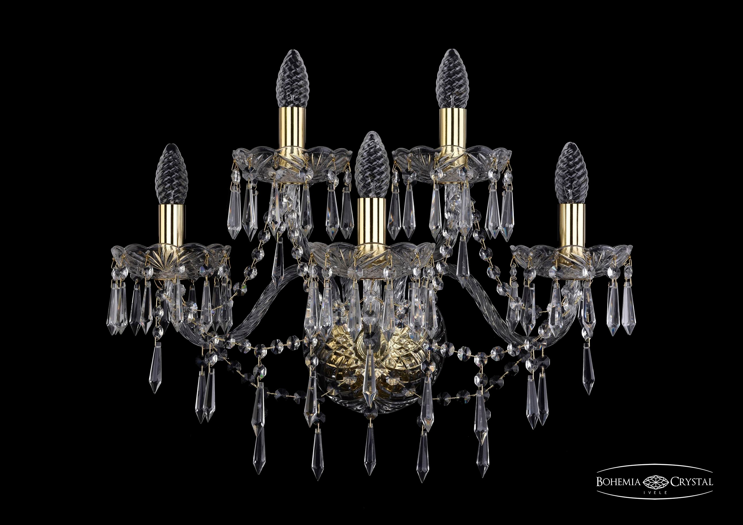 Настенное бра Bohemia 1403 1403B/3+2/195/XL/G