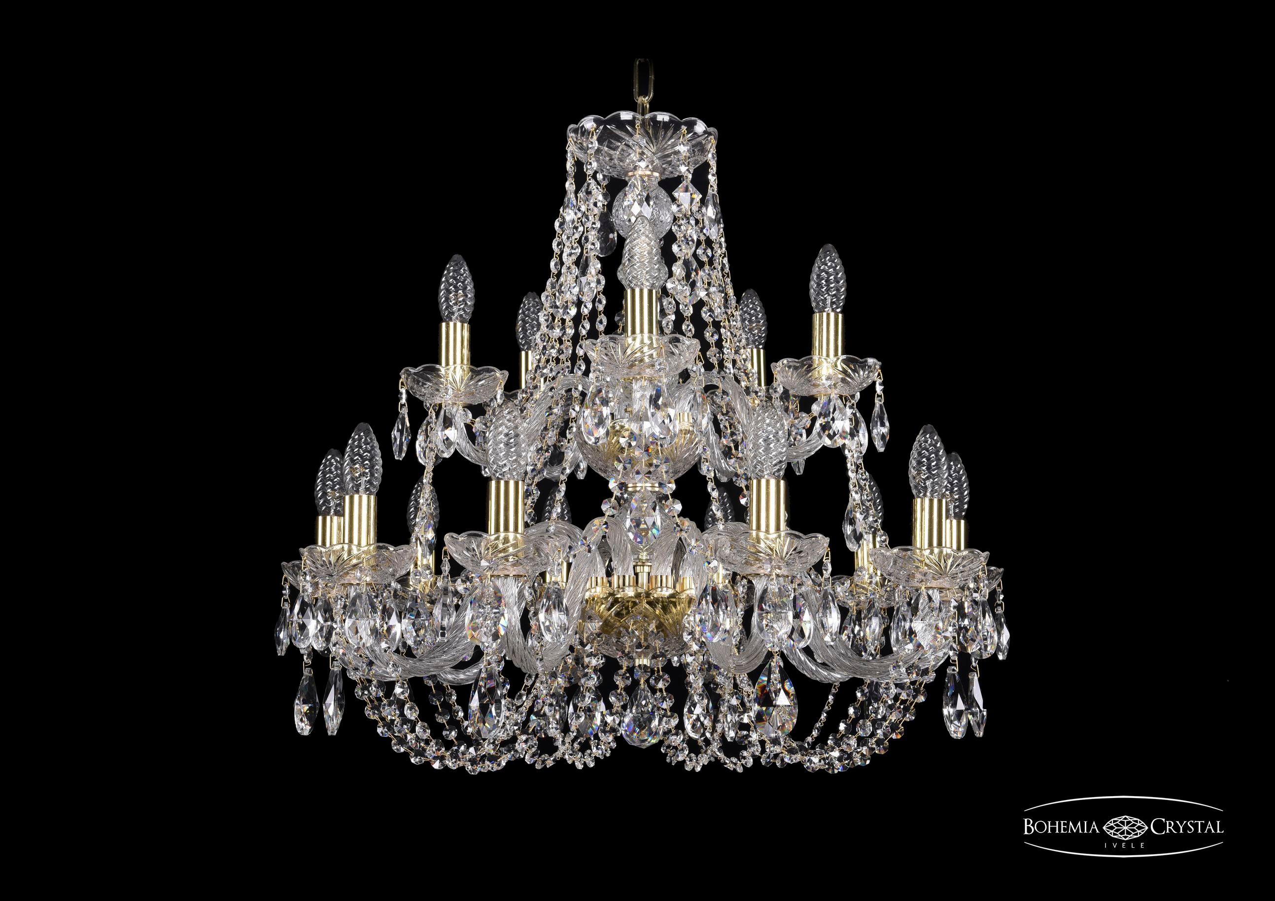 Подвесная хрустальная люстра 1406 Bohemia 1406/10+5/240/2d G