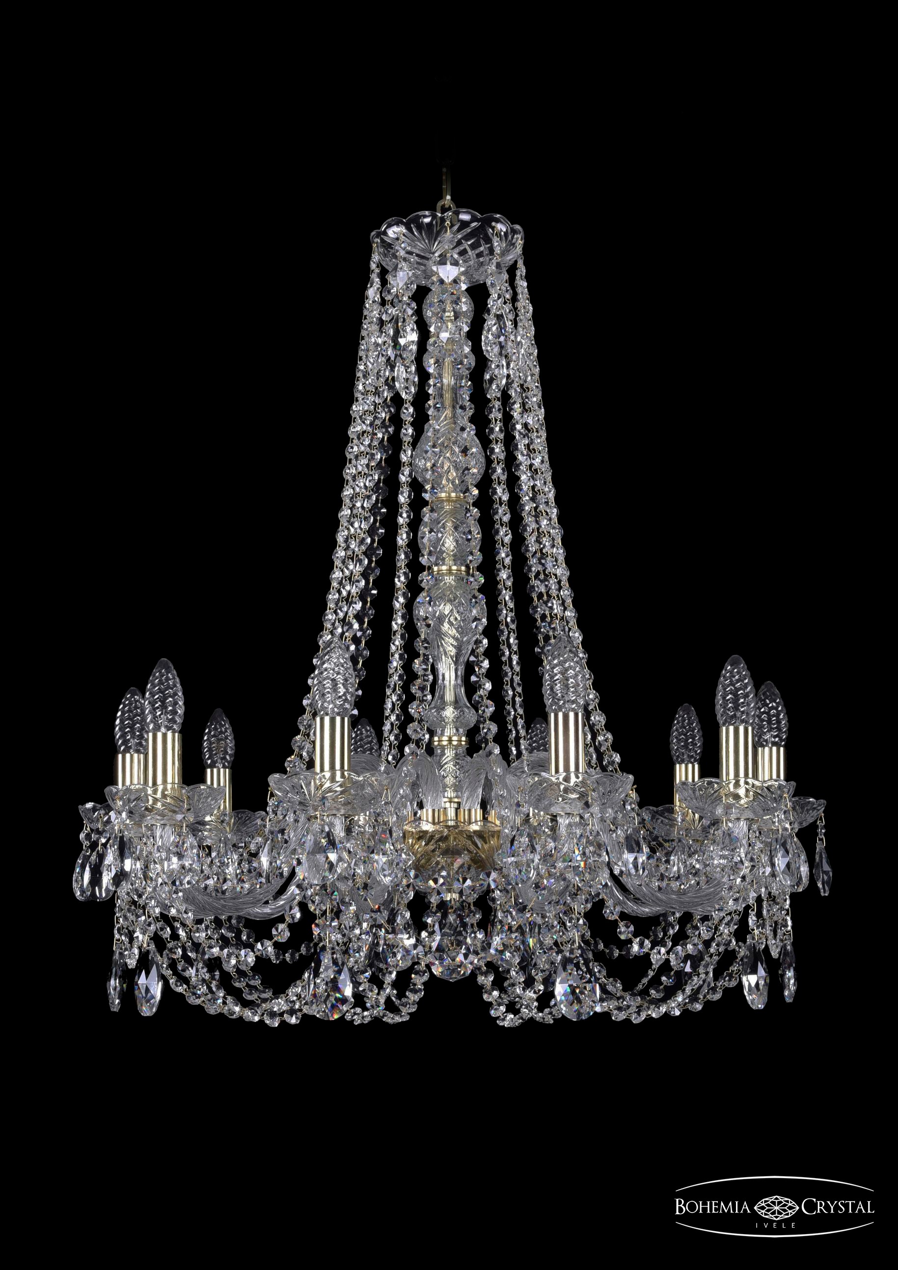 Подвесная хрустальная люстра 1406 Bohemia 1406/10/240/h-75 G