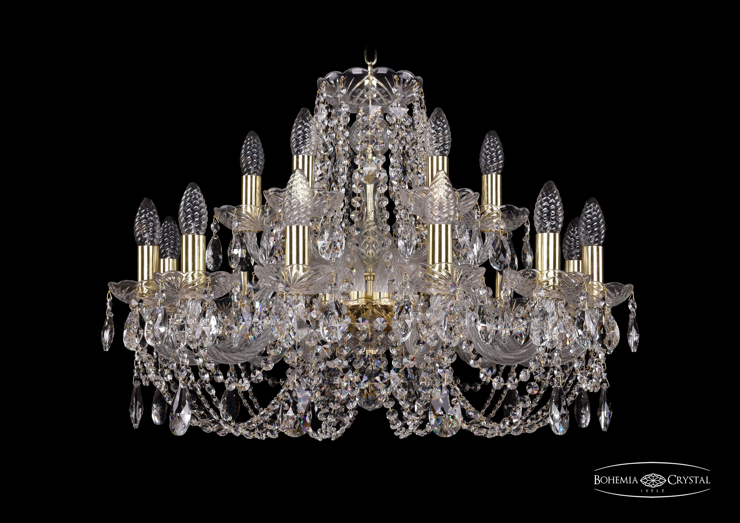 Подвесная хрустальная люстра 1406 Bohemia 1406/12+6/240 G