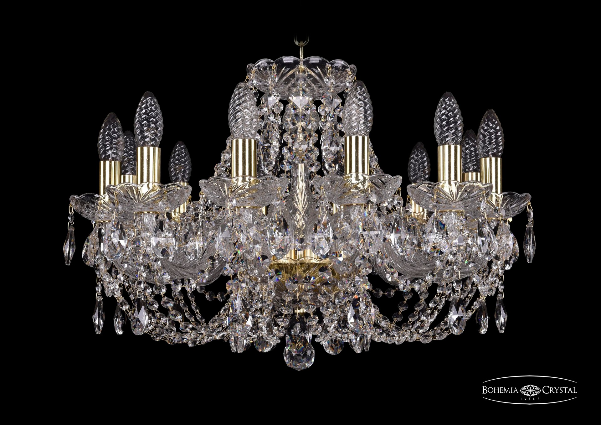 Подвесная хрустальная люстра 1406 Bohemia 1406/12/195 G