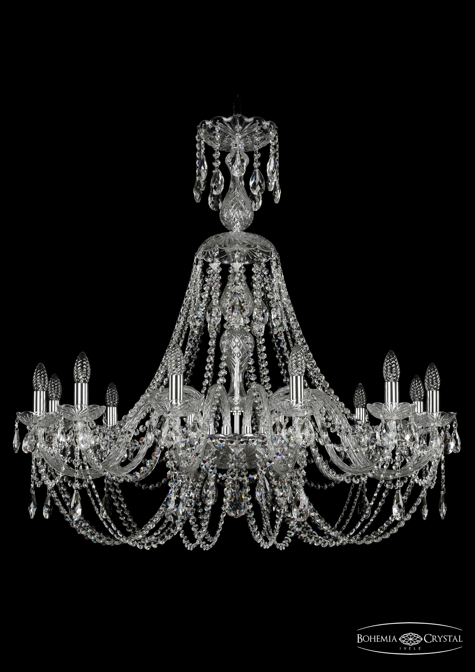 Подвесная хрустальная люстра 1406 Bohemia 1406/12/360/XL-97 Ni