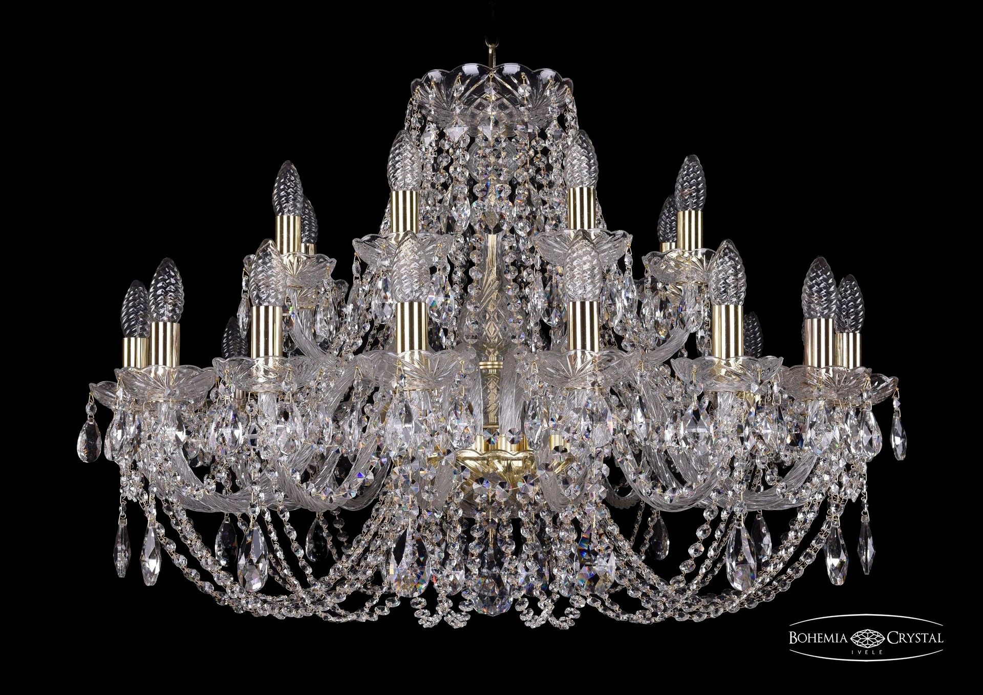 Подвесная хрустальная люстра 1406 Bohemia 1406/16+8/300 G