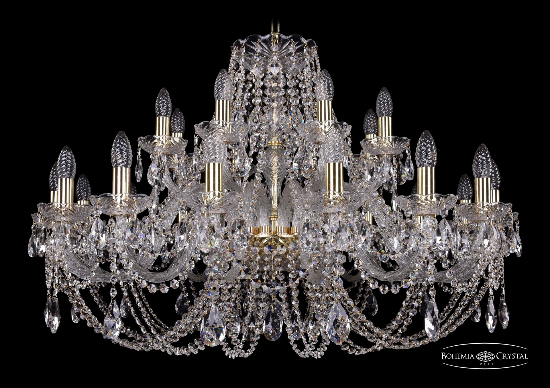 Подвесная хрустальная люстра 1406 Bohemia 1406/16+8/360 G