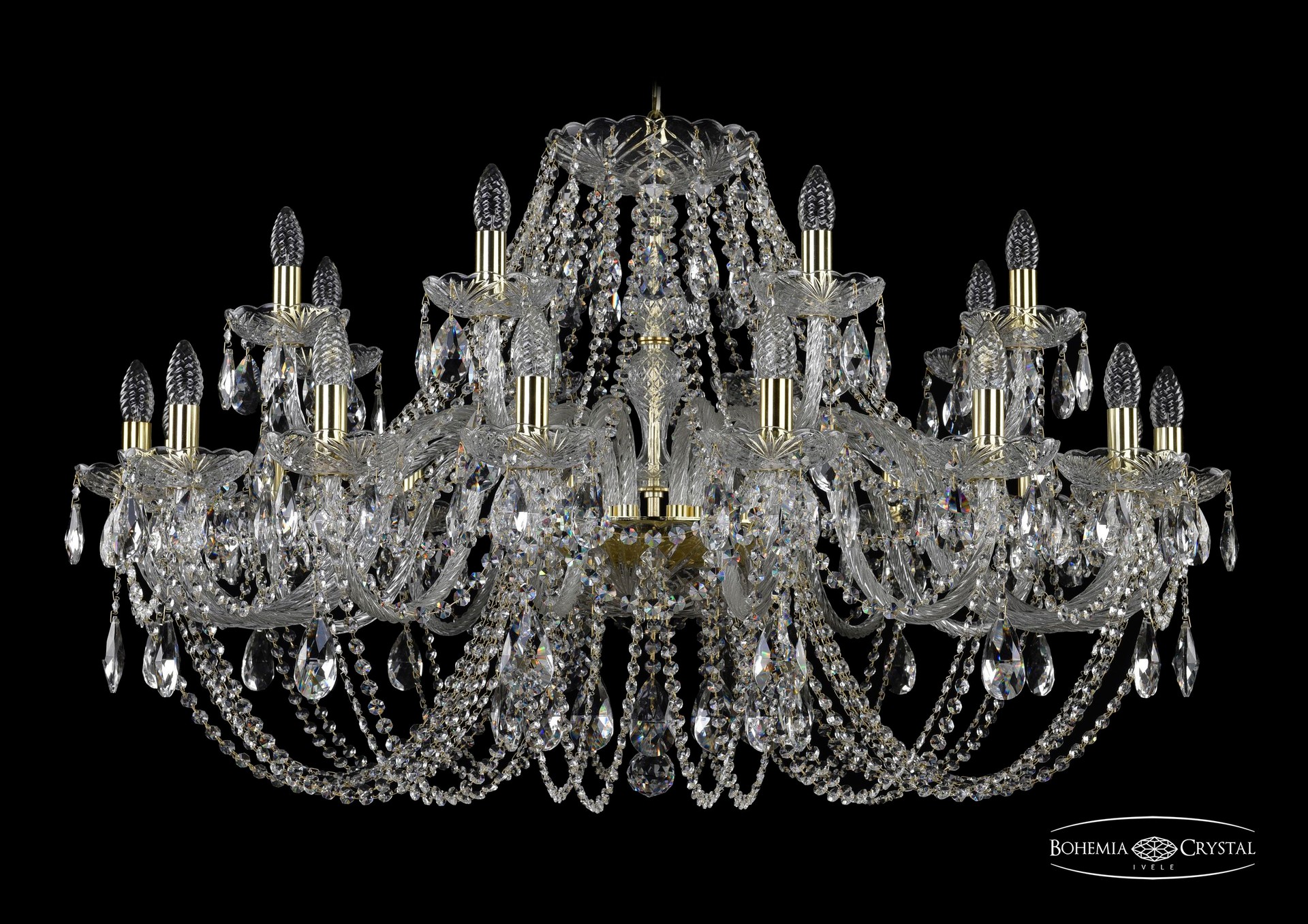 Подвесная хрустальная люстра 1406 Bohemia 1406/16+8/400 G