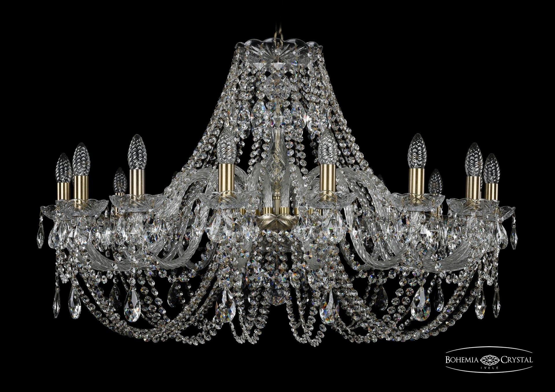 Подвесная хрустальная люстра 1406 Bohemia 1406/16/360 Pa