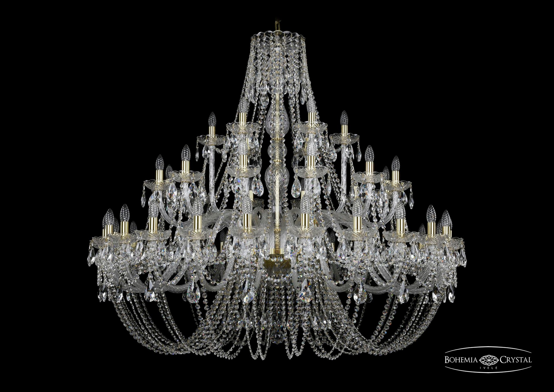 Подвесная хрустальная люстра 1406 Bohemia 1406/20+10+5/530 G