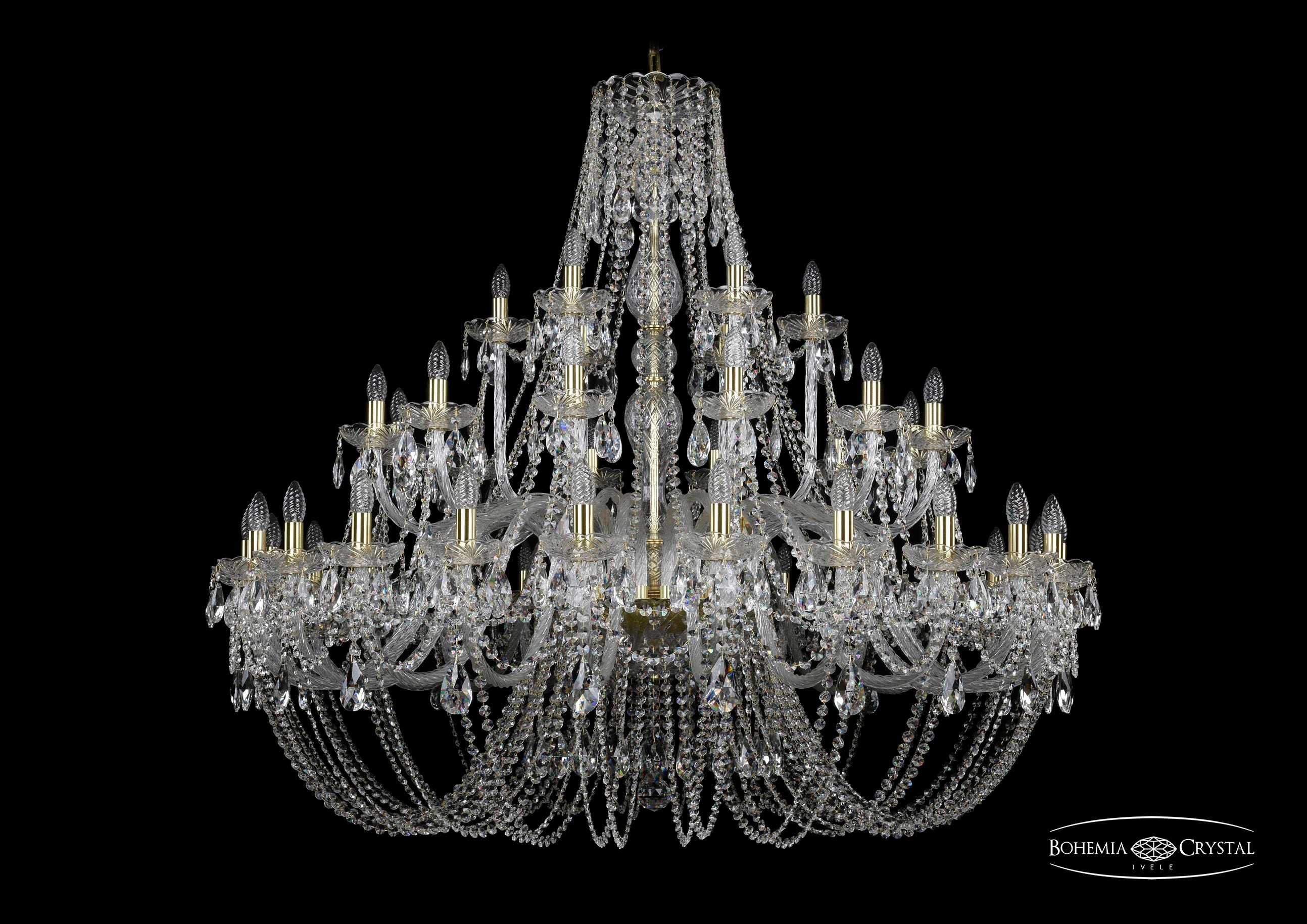 Подвесная хрустальная люстра 1406 Bohemia 1406/20+10+5/530 G