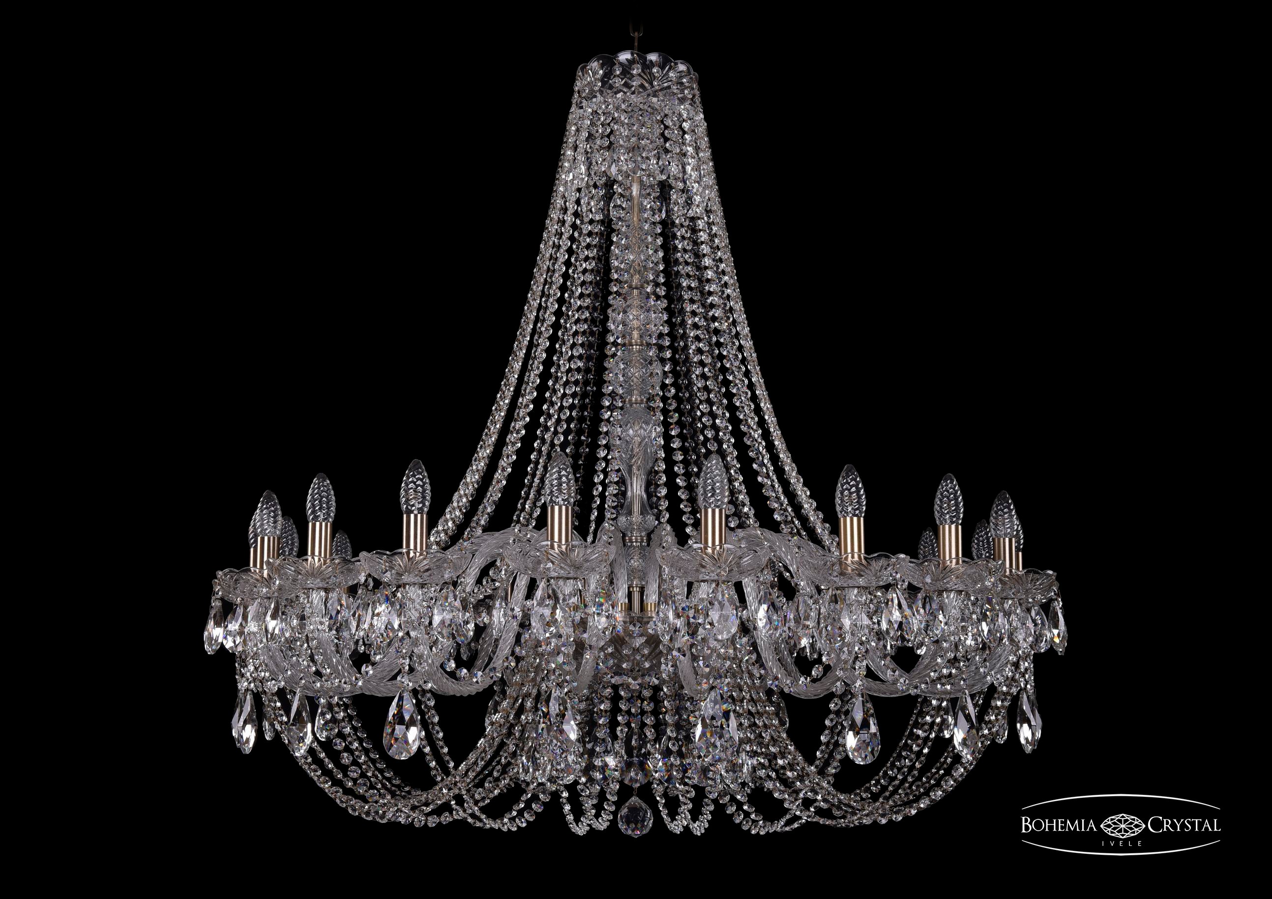 Подвесная хрустальная люстра 1406 Bohemia 1406/20/400/h-112 Pa